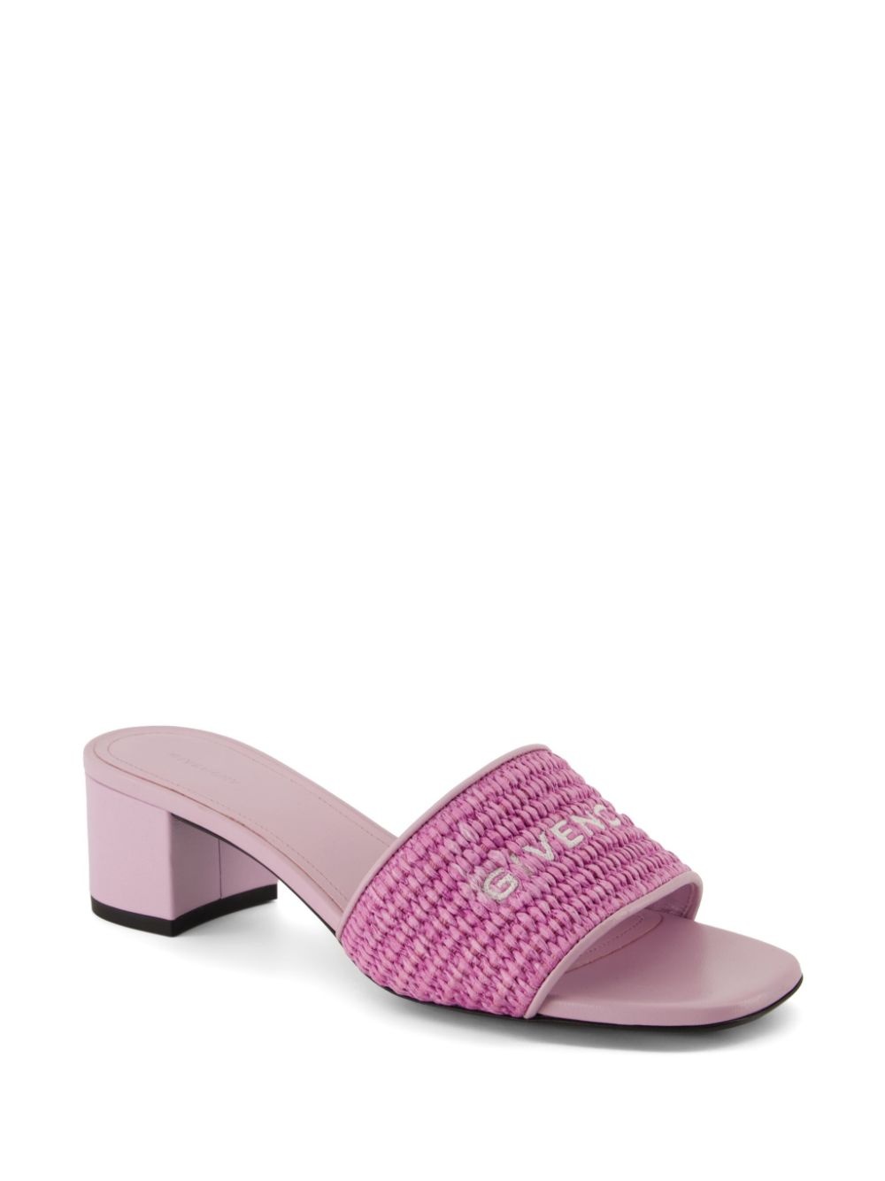 logo-embroidered mules - 2