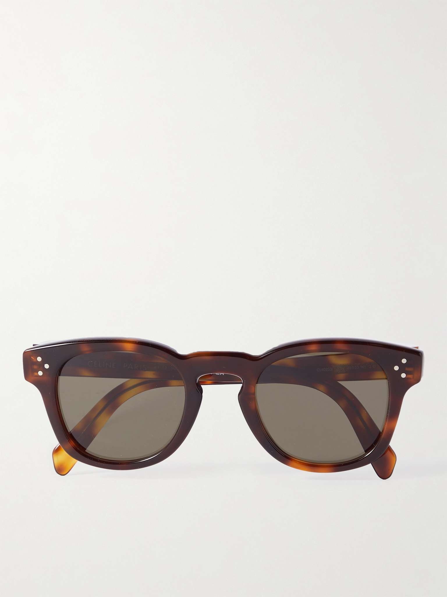 D-Frame Tortoiseshell Acetate Sunglasses - 1