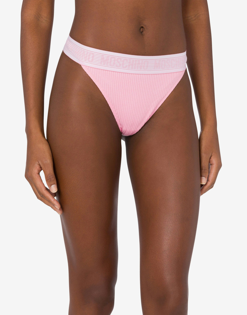 Moschino JERSEY THONG RIBBED ELASTIC BAND outlook
