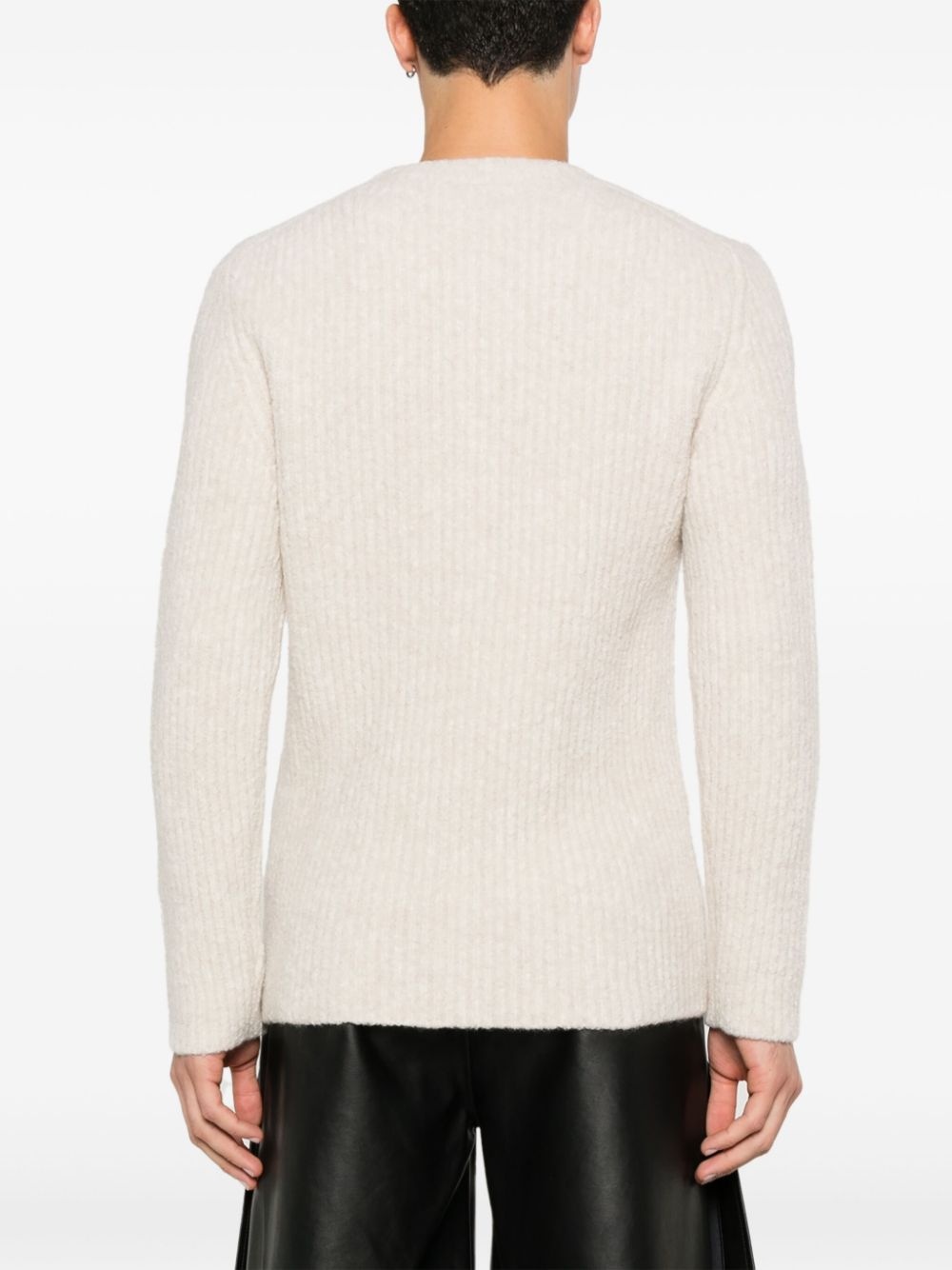 fisherman-knit sweater - 4