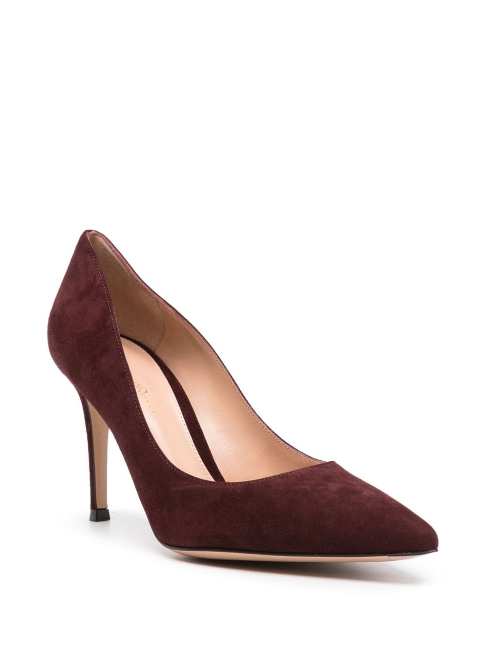 90mm pointed-toe suede pumps - 2