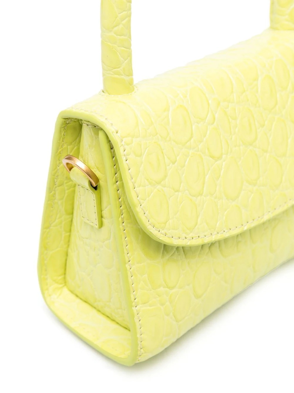 crocodile-embossed leather mini tote bag - 4