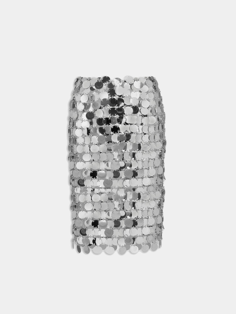 THE SILVER SPARKLE DISCS MIDI SKIRT 1