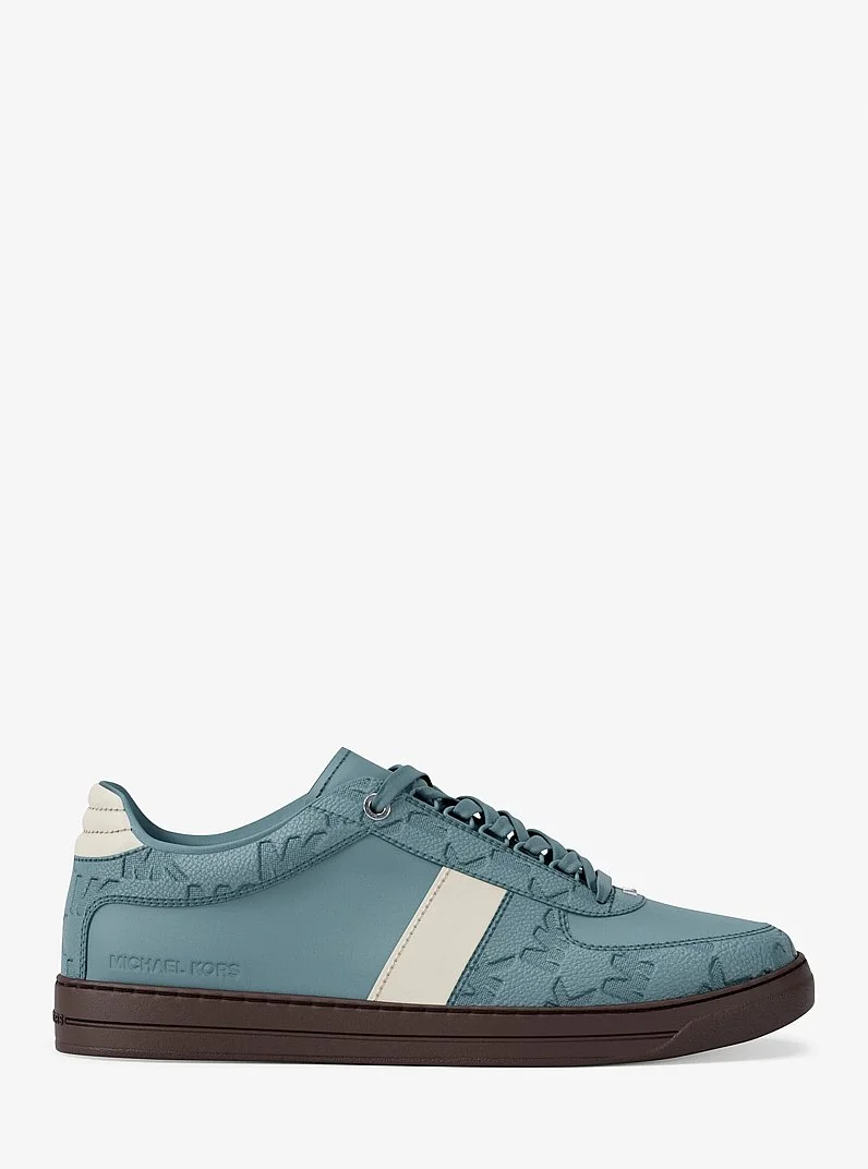Brady Logo Embossed Leather Sneaker - 1