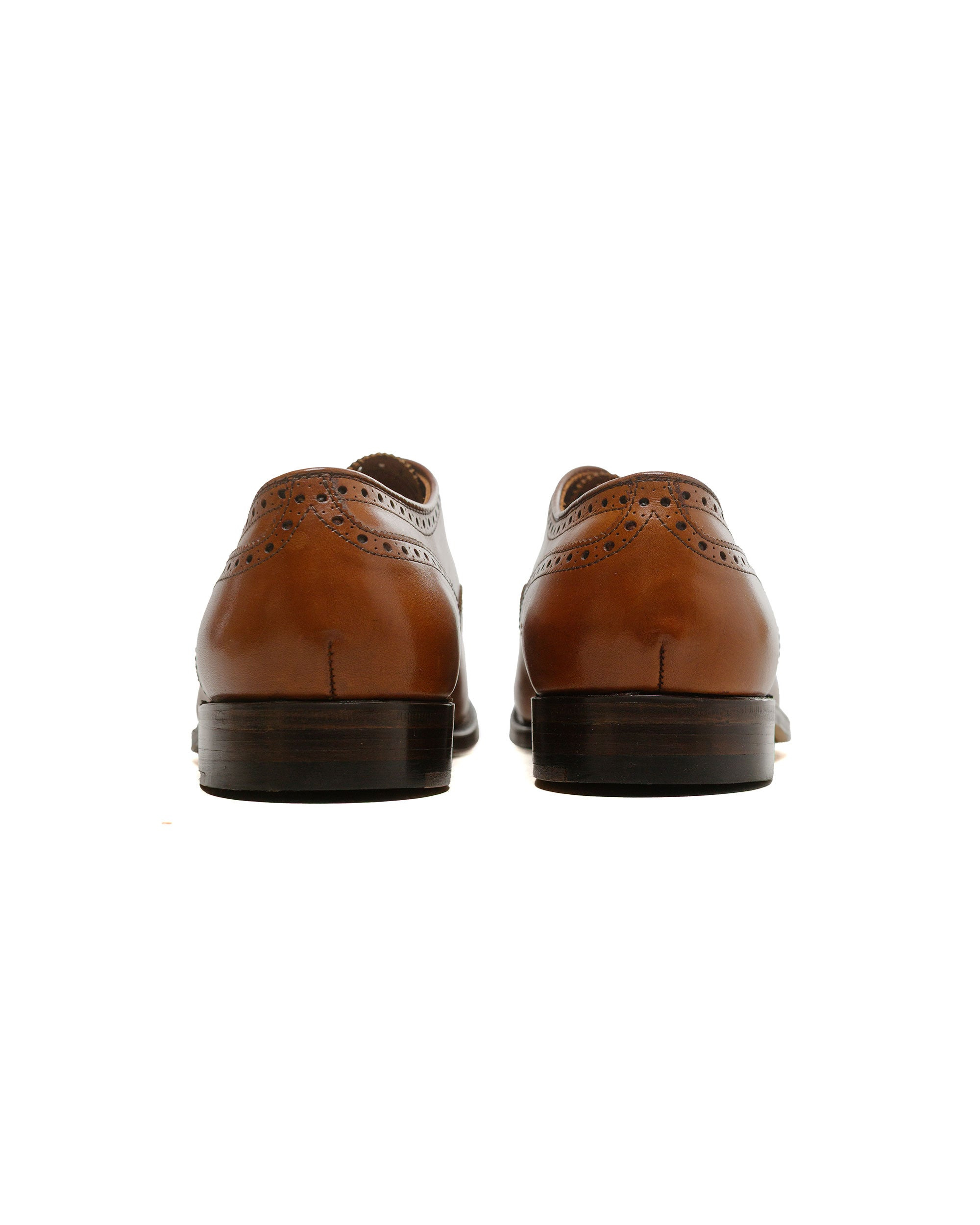 Medallion Perf Tip Bal Oxford Burnished Tan Calfskin 911 - 4