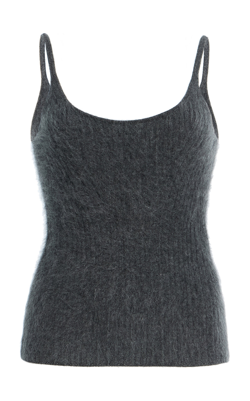 Rue Brushed-Cashmere Top grey 1