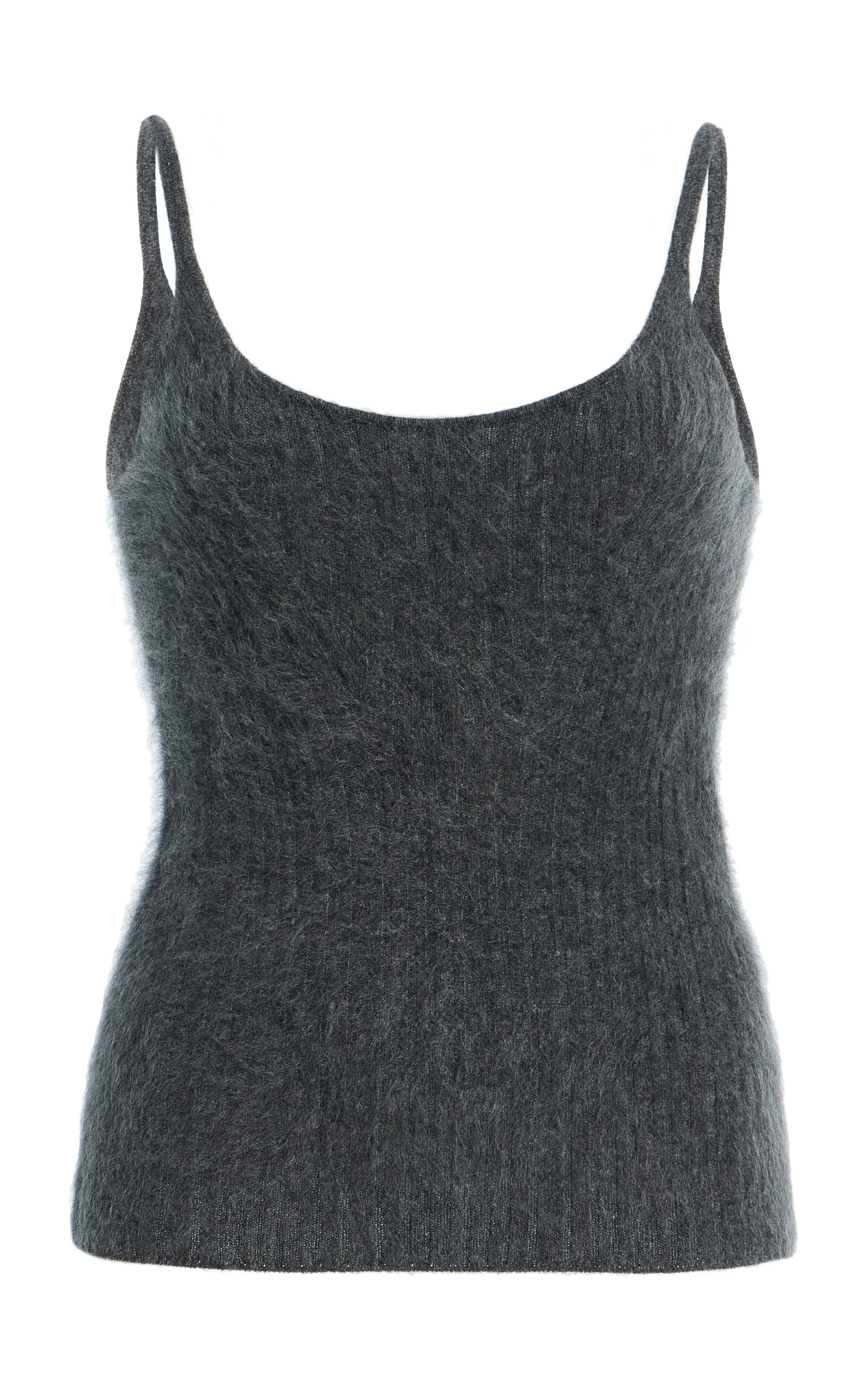 Rue Brushed-Cashmere Top grey - 1