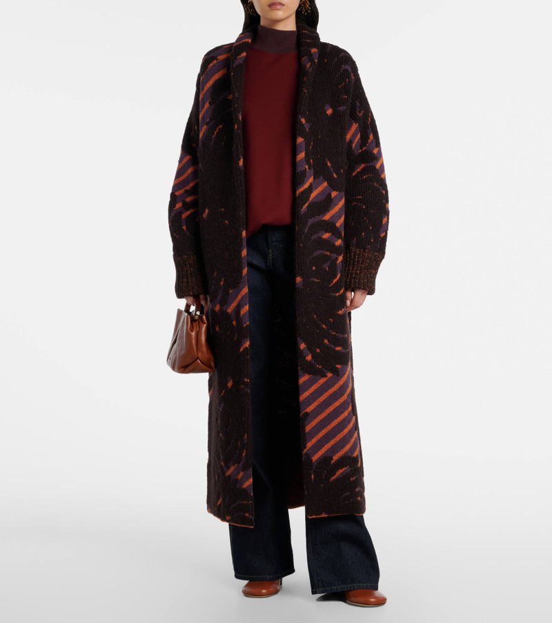 Dries Van Noten Wool and alpaca-blend jacquard wrap coat outlook