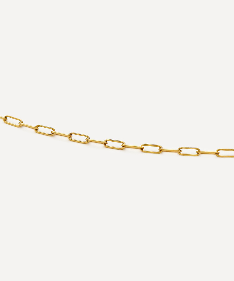 18ct Gold-Plated Mini Paperclip Chain Necklace 3