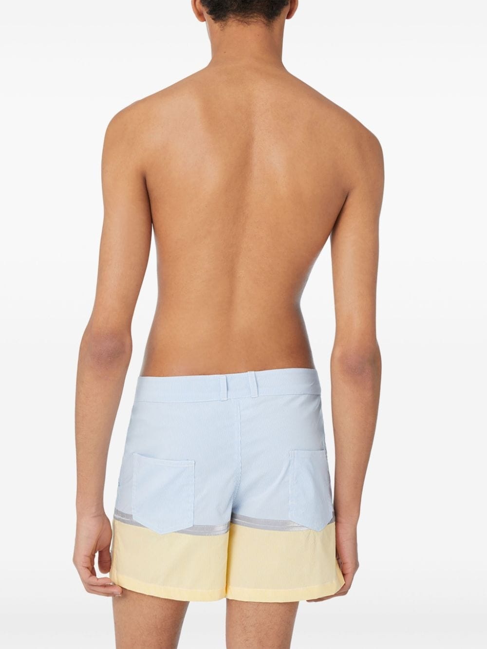 striped drawstring swim shorts - 3