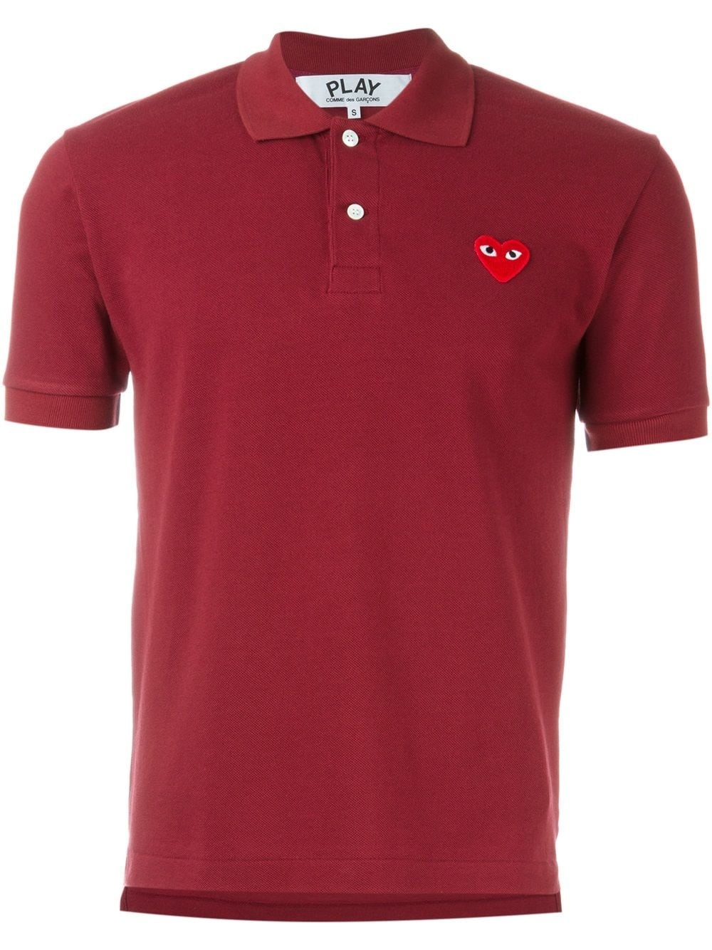 embroidered heart polo shirt - 1