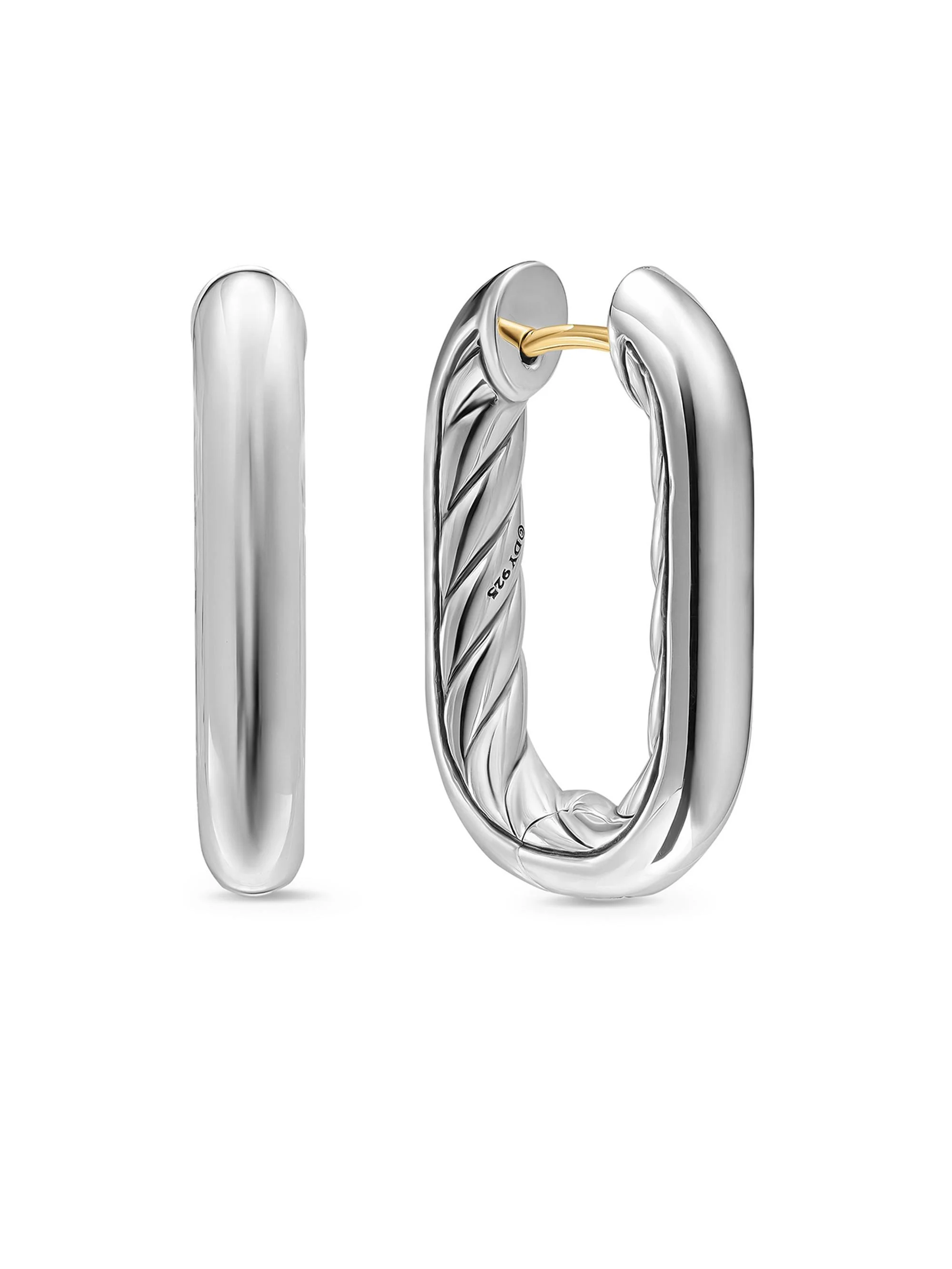 Women's Madison Smooth Hoop Earrings in Sterling Silver, 24.3MM - Silver - 1