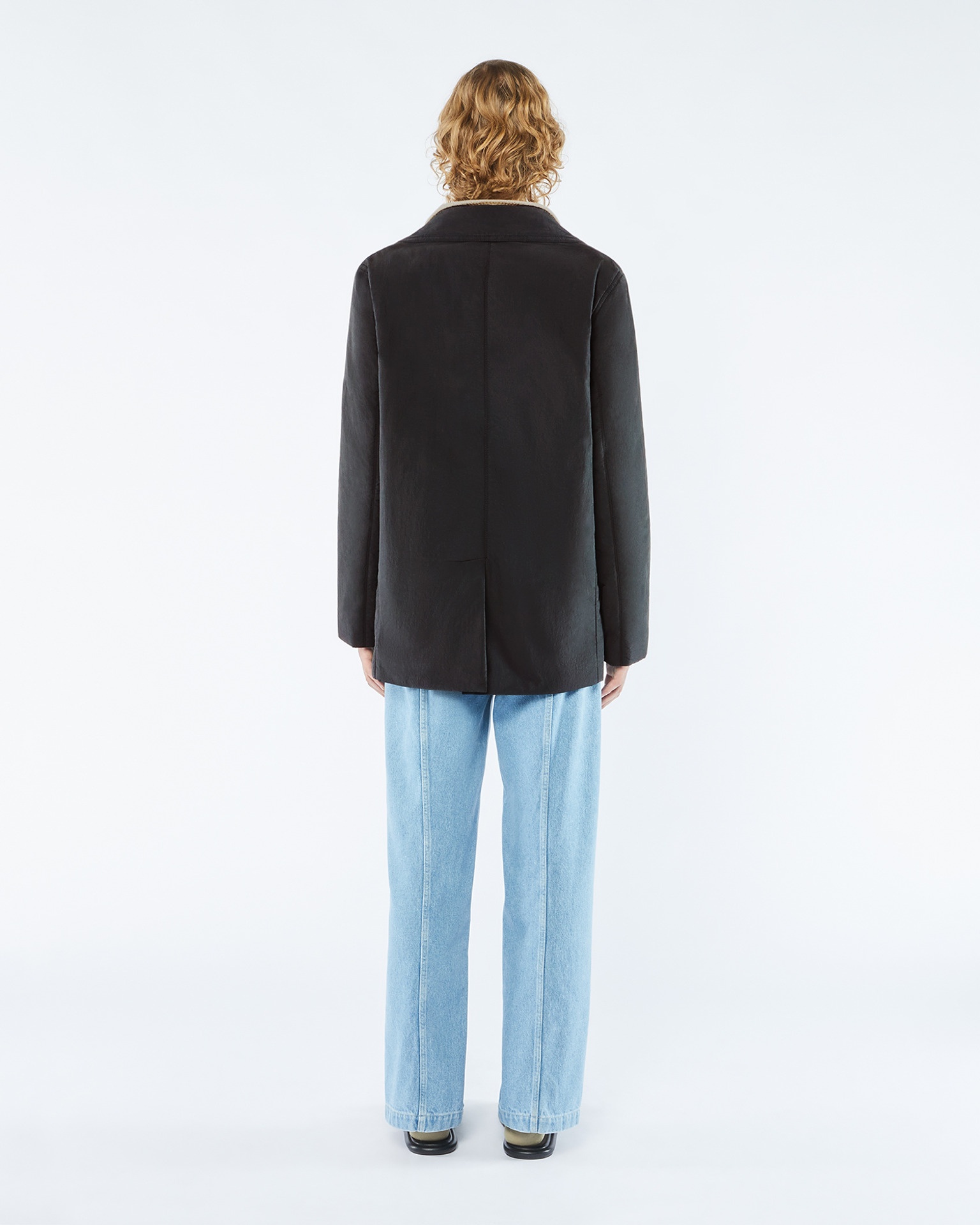 BARTON - Upcycled tech-poplin jacket - Off-black - 4