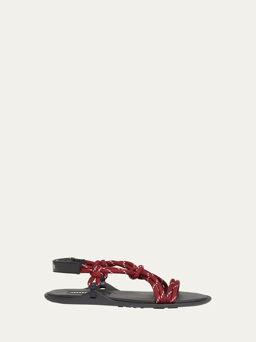 Nastro Cross Rope Grip-Strap Sandals - 1