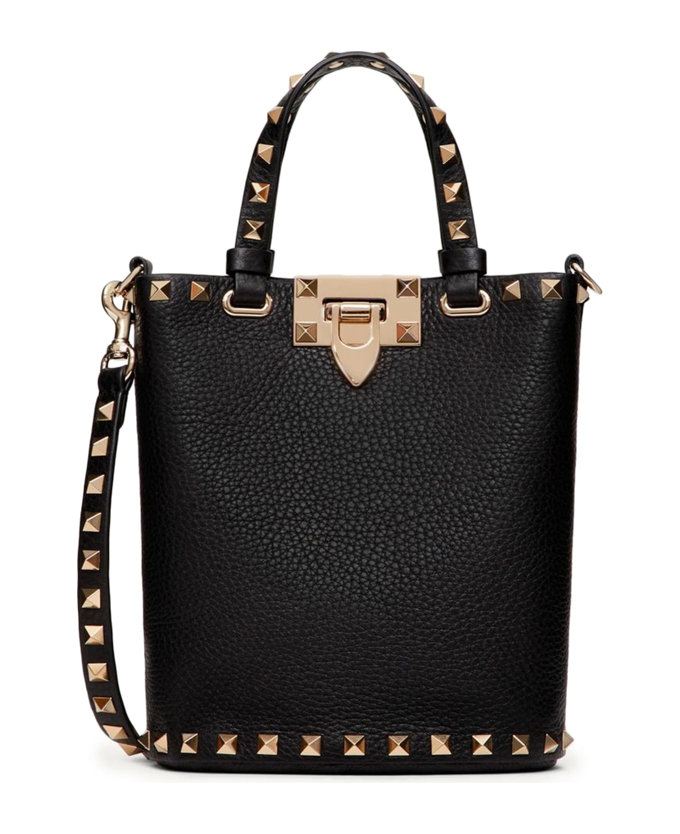 Mini Tote Rockstud Vitello Stampa Alce/platinum Studs - 1