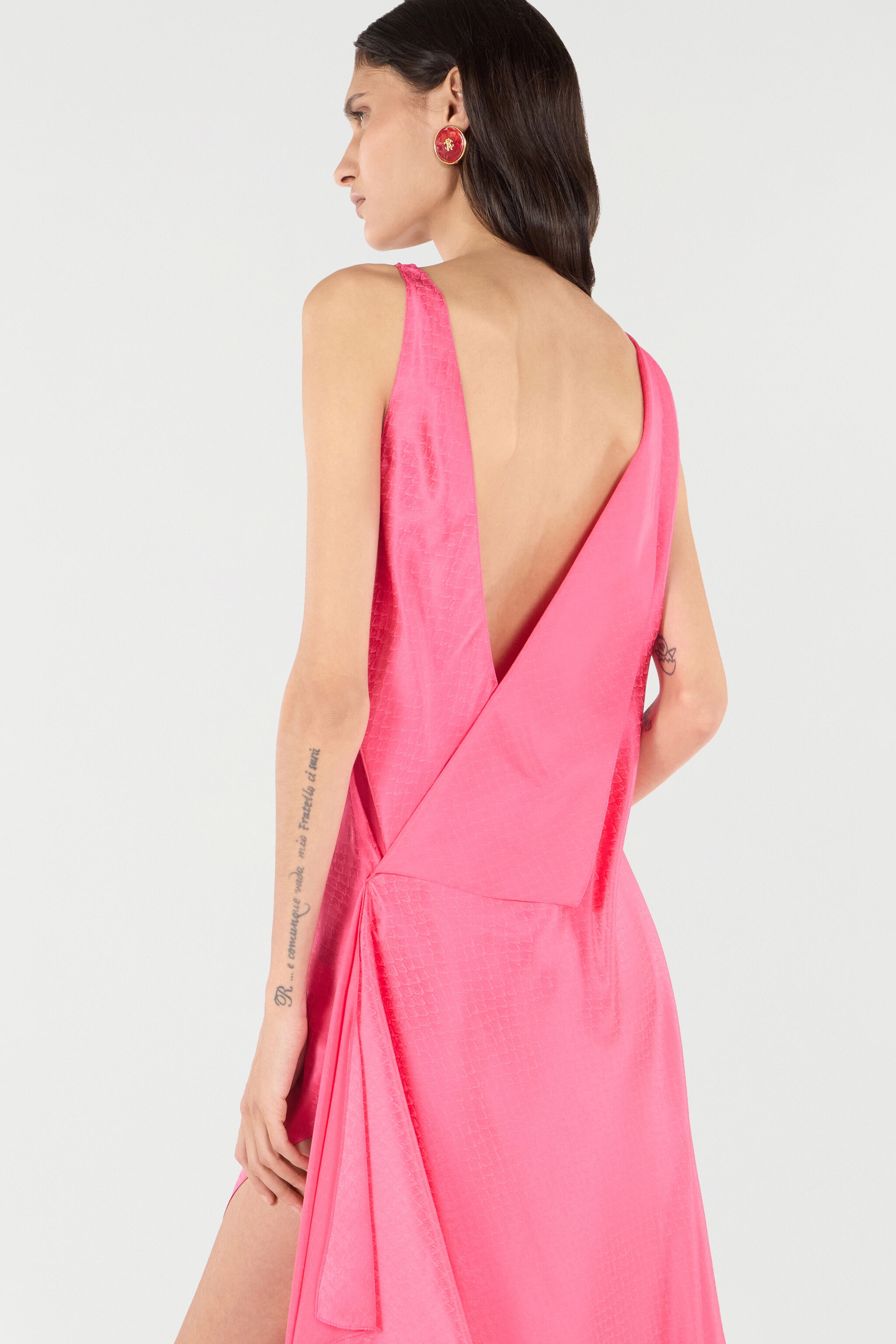 Dress With Asymmetric Skirt - 7