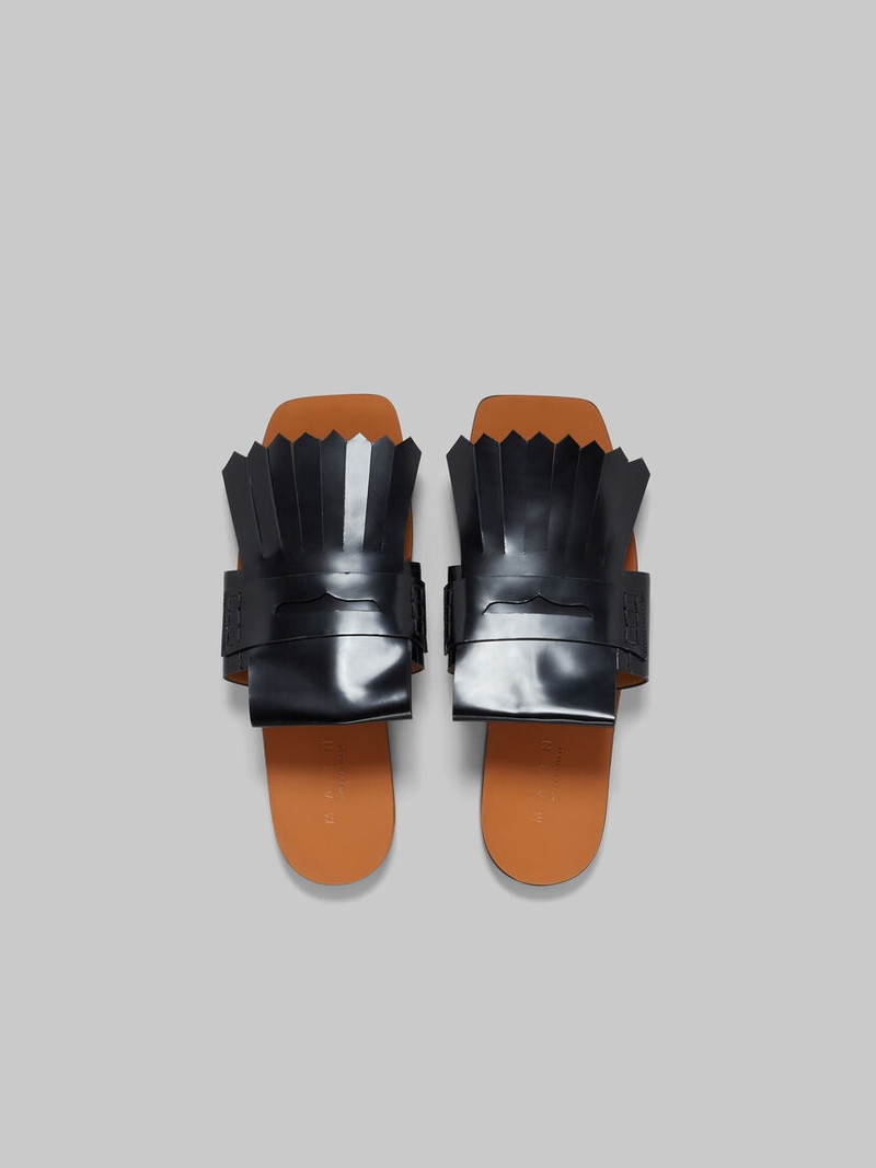 블랙 LEATHER BAMBI SANDAL 4