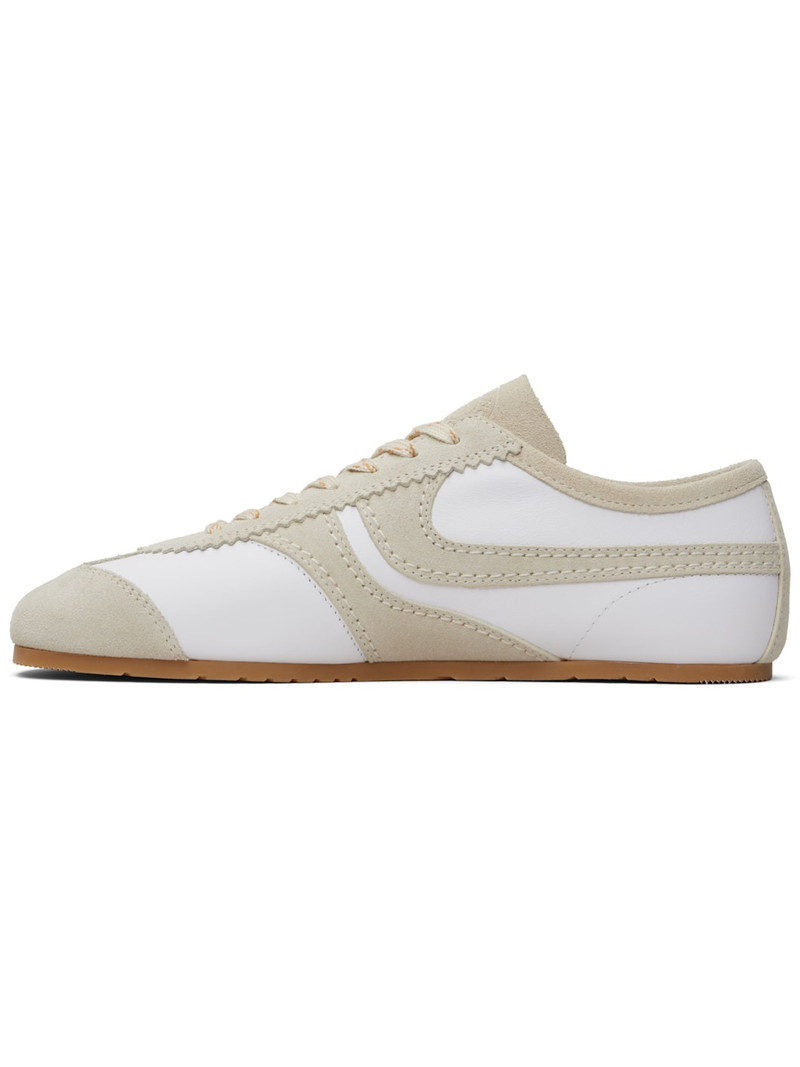 Dries Van Noten White & Gray Suede Sneakers outlook