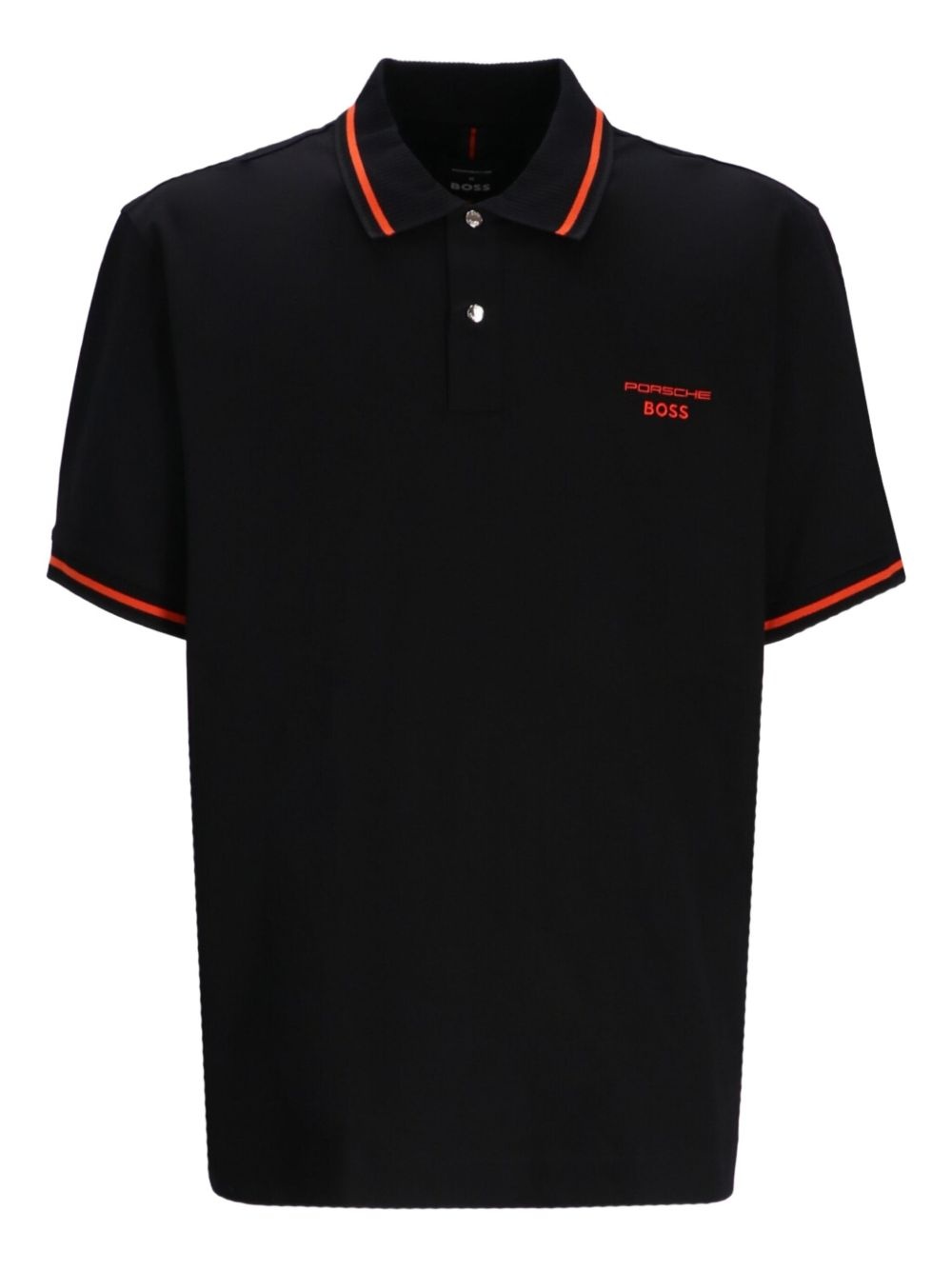 contrasting-trim polo shirt - 1