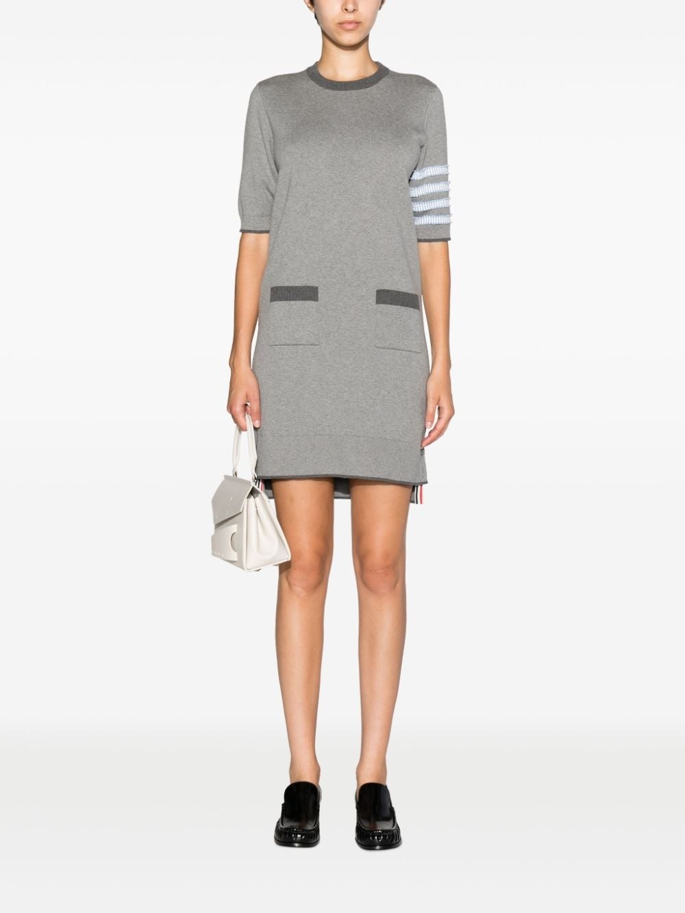 4-Bar stripe knitted minidress - 2