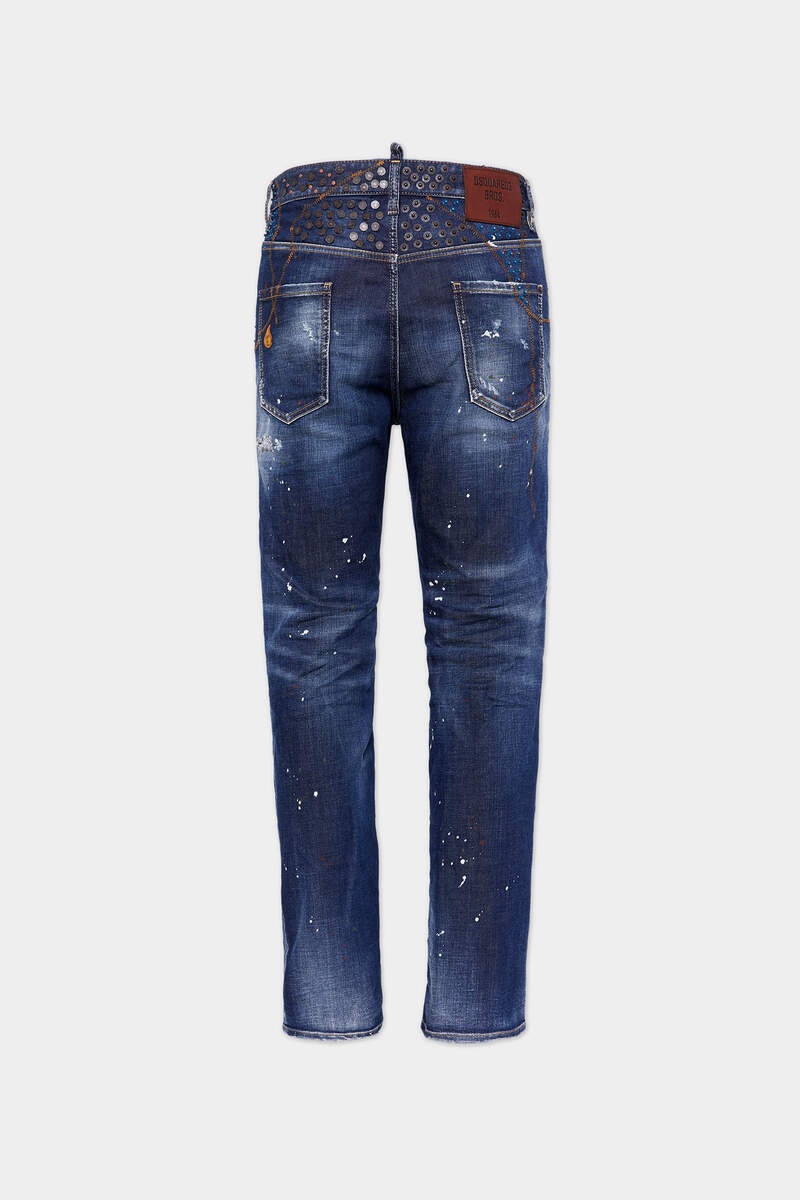 DARK RUST RIVETS WASH 642 JEANS - 2