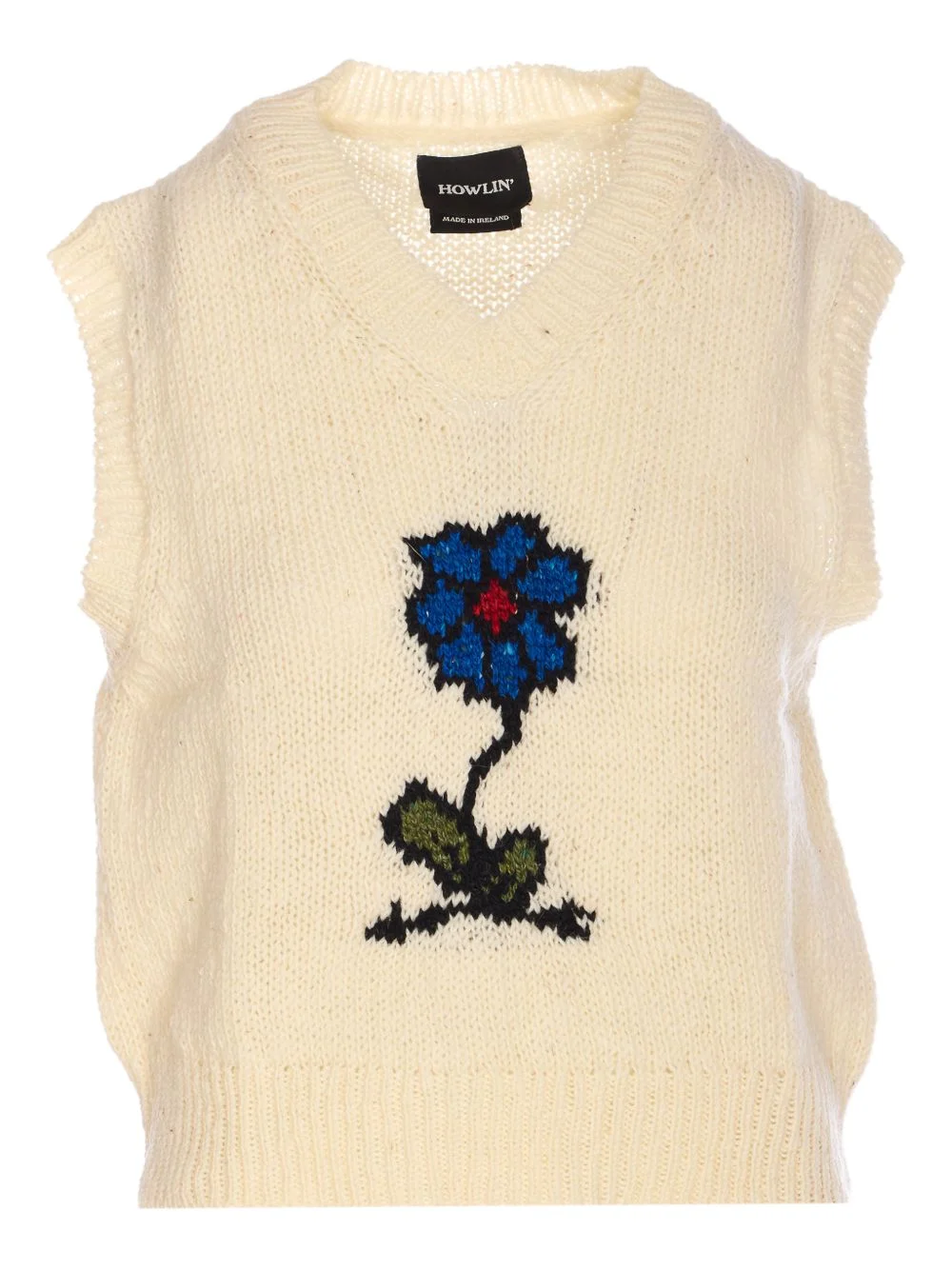 V-neck embroidered vest - 1