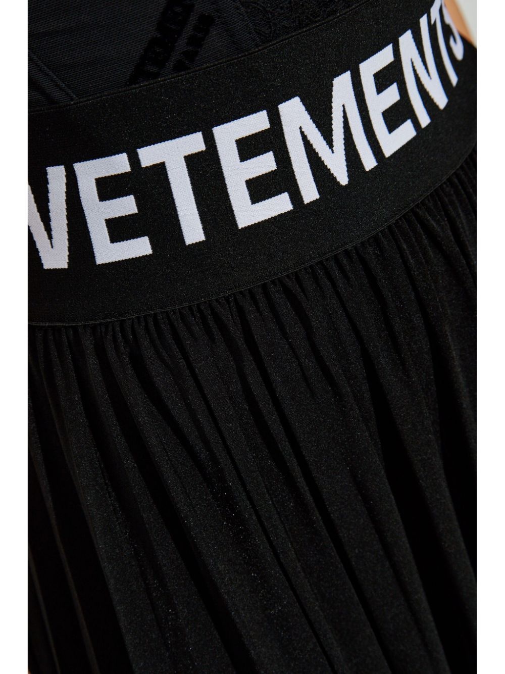 logo-waistband pleated skirt - 5