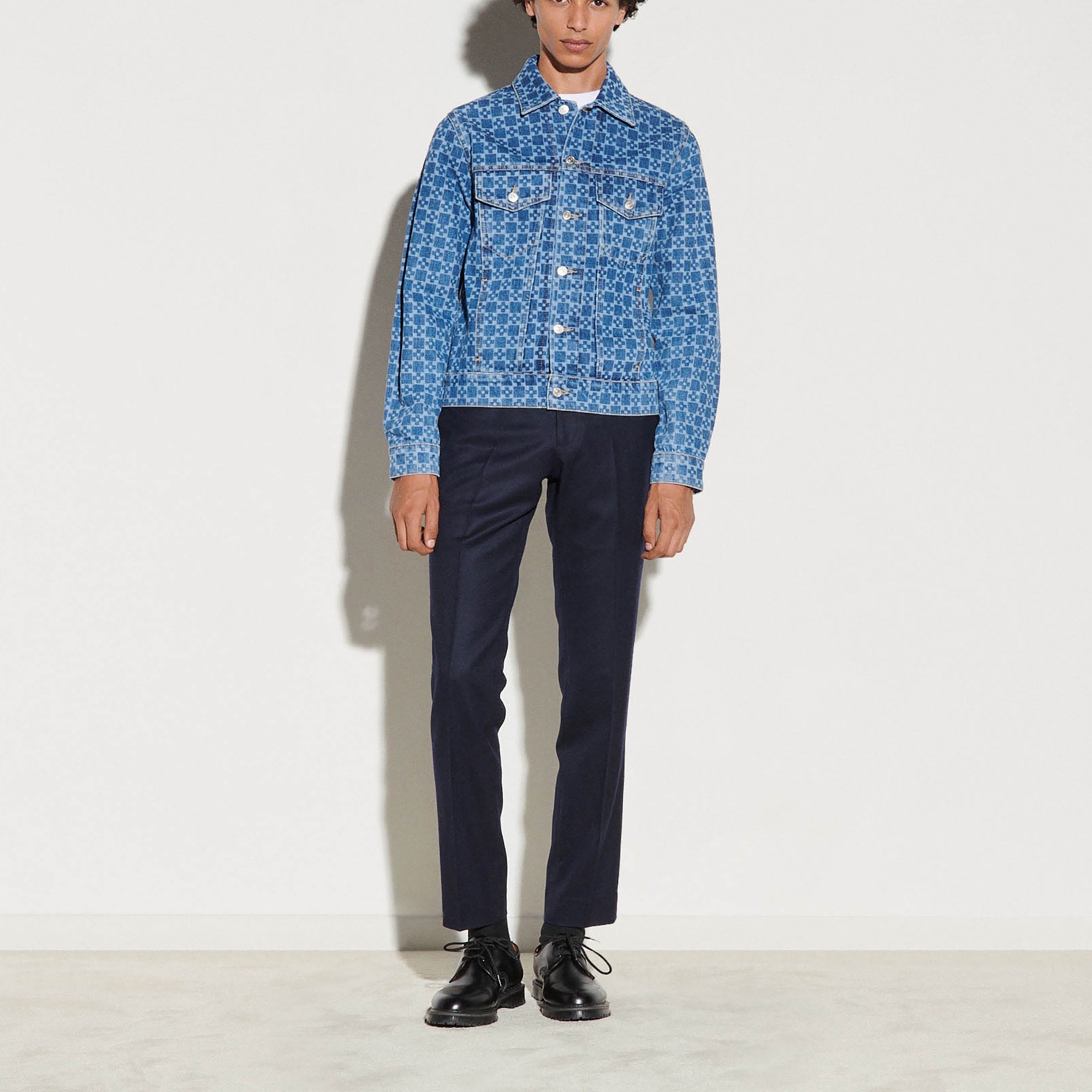 Printed denim jacket - 6