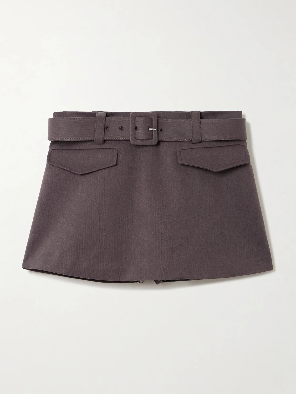 Belted Twill Mini Skort - 1