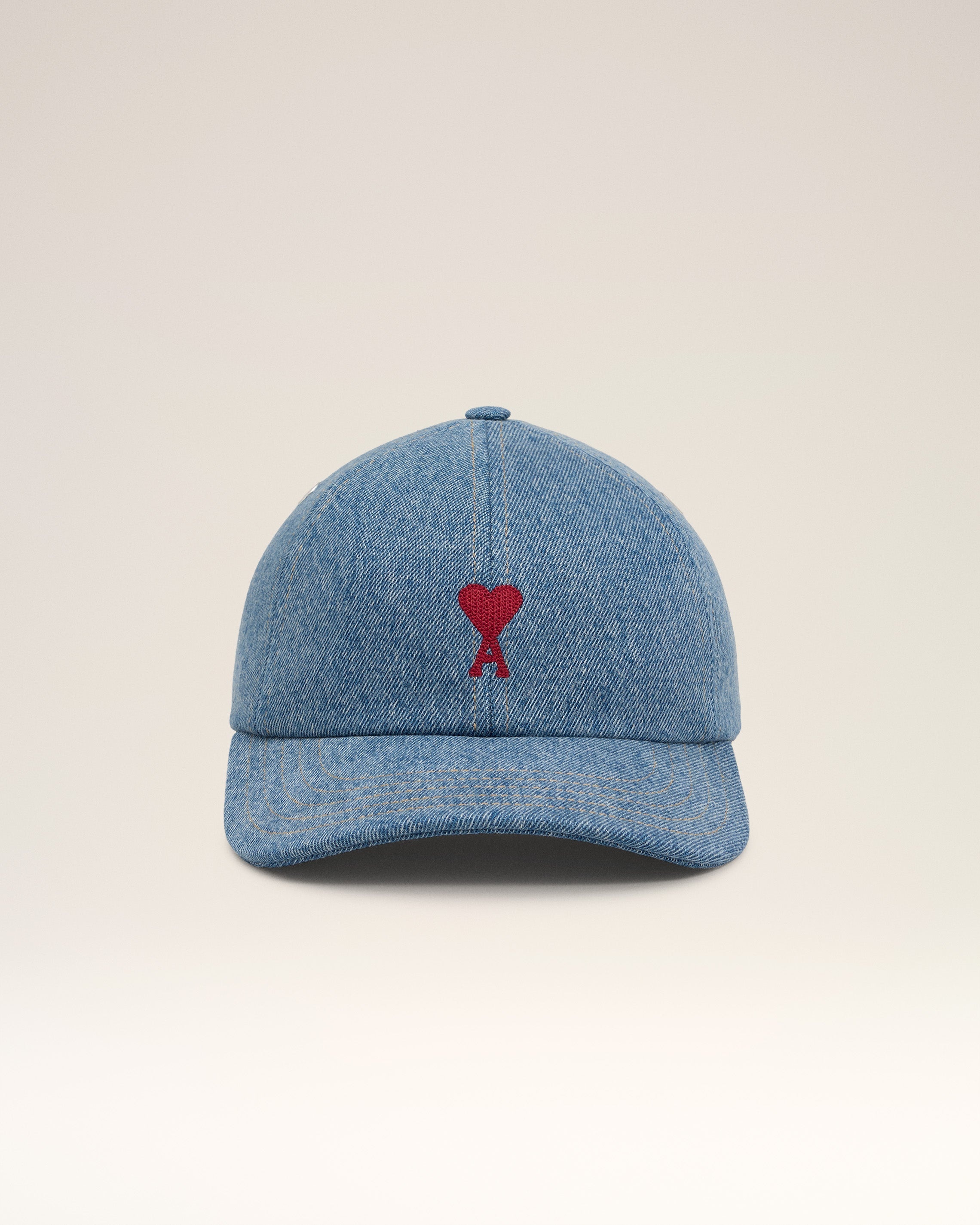 BLUE COTTON AMI DE COEUR EMBROIDERY CAP - 4