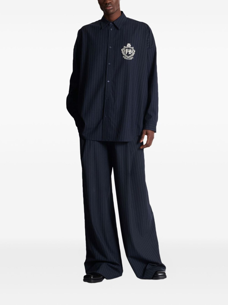 Balmain pinstripe-pattern pleated trousers outlook