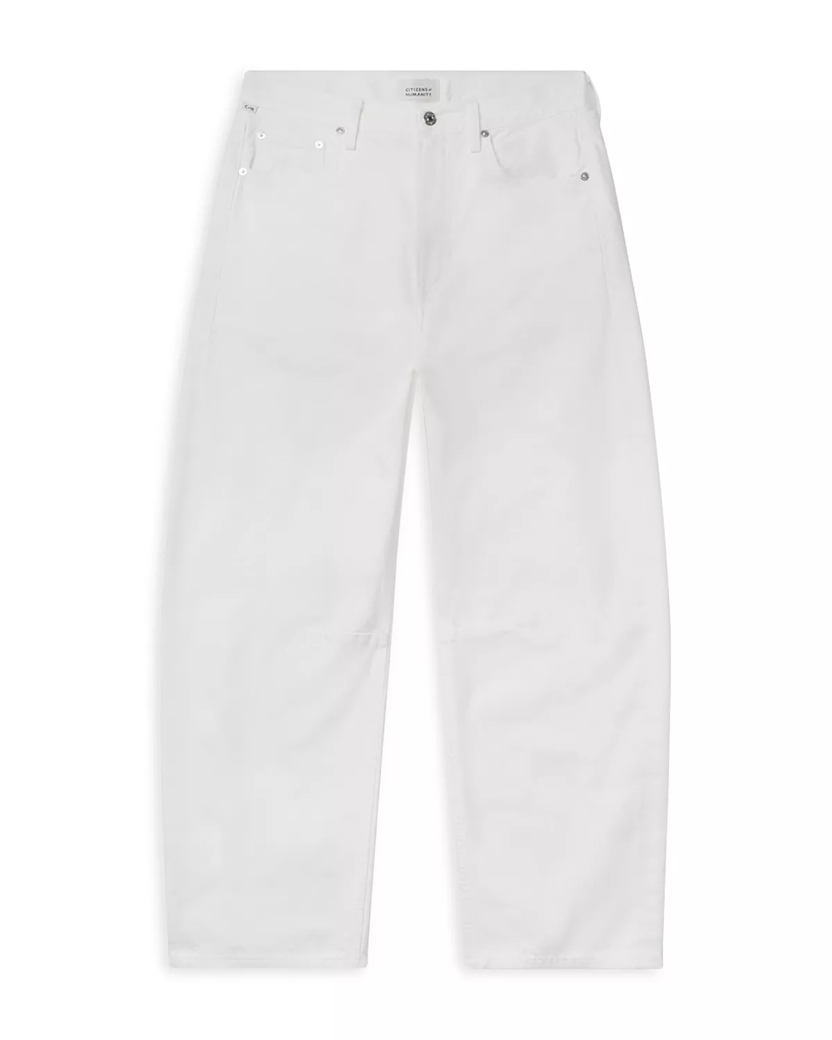 Miro High Rise Ankle Barrel Jeans in Soft White - 4
