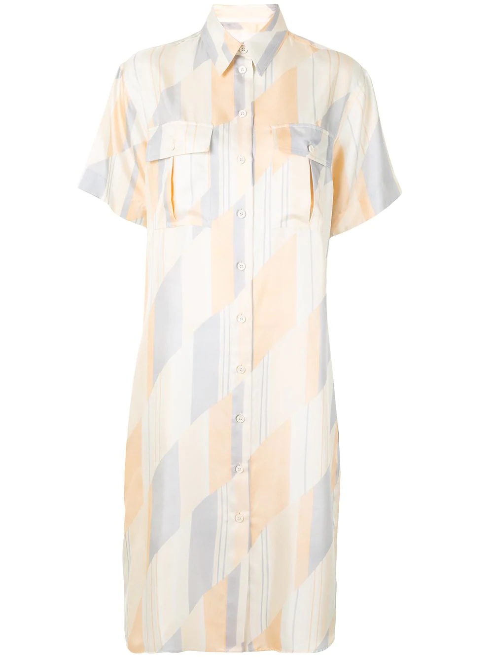 geometric print shirt dress - 1