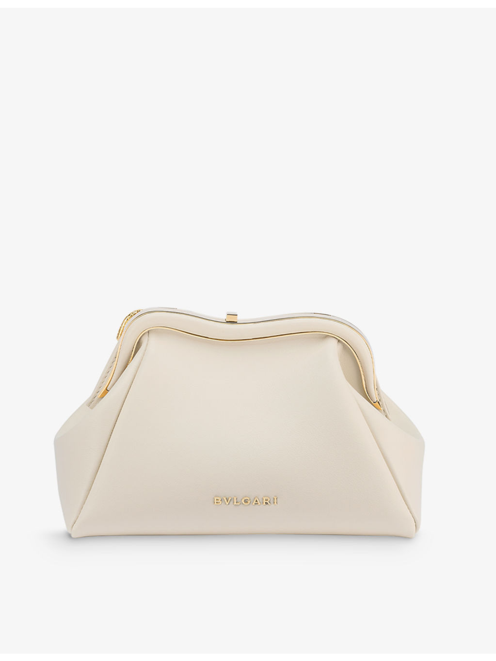Serpentine leather clutch bag - 4