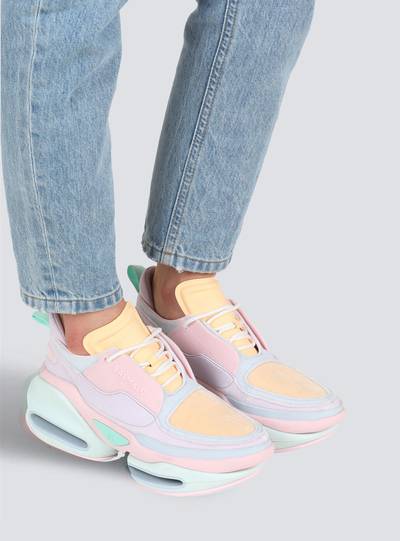Balmain Multicolored velvet B-Bold low-top sneakers outlook