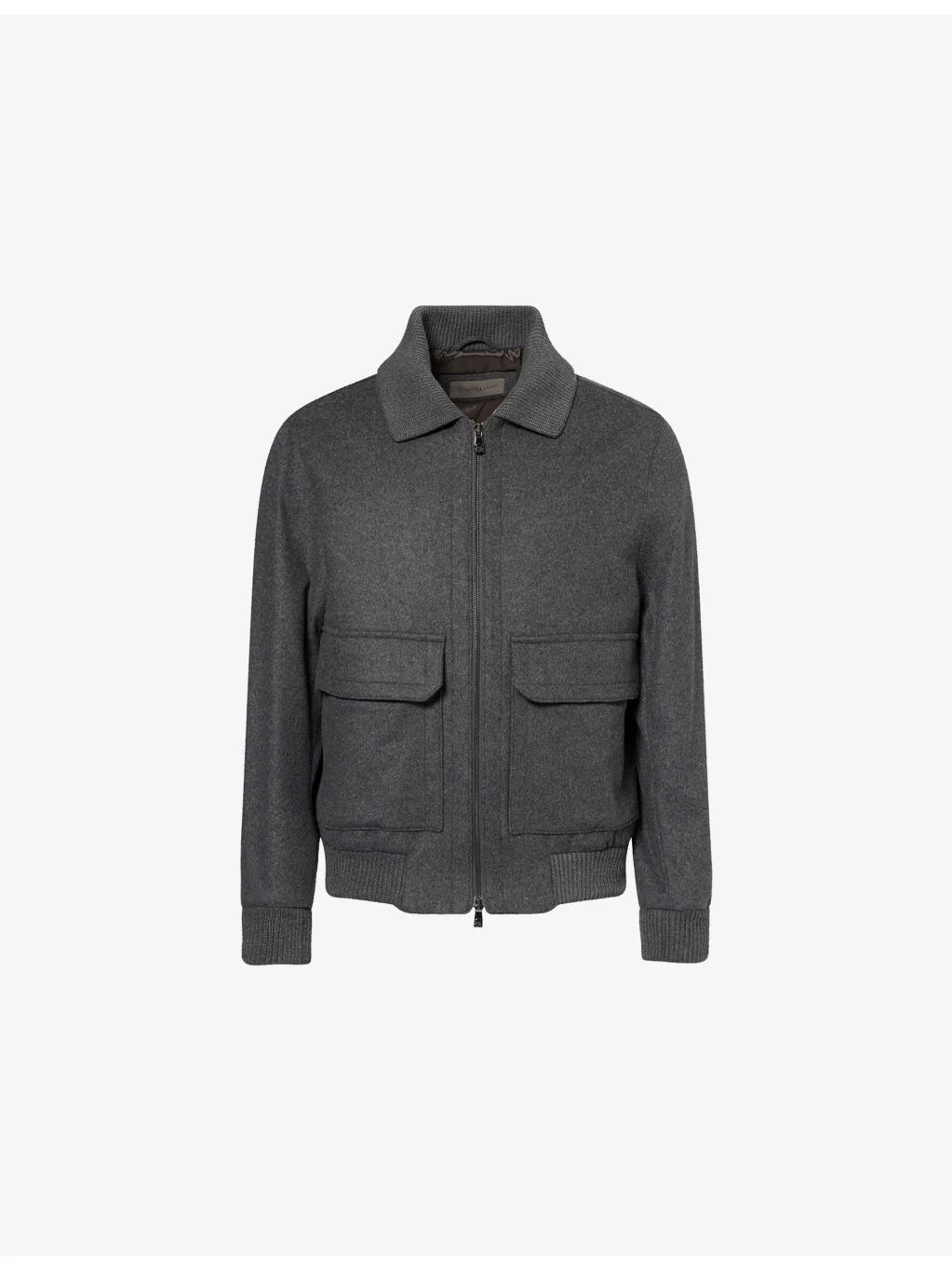Collared Wool-Blend Bomber Jacket - 1