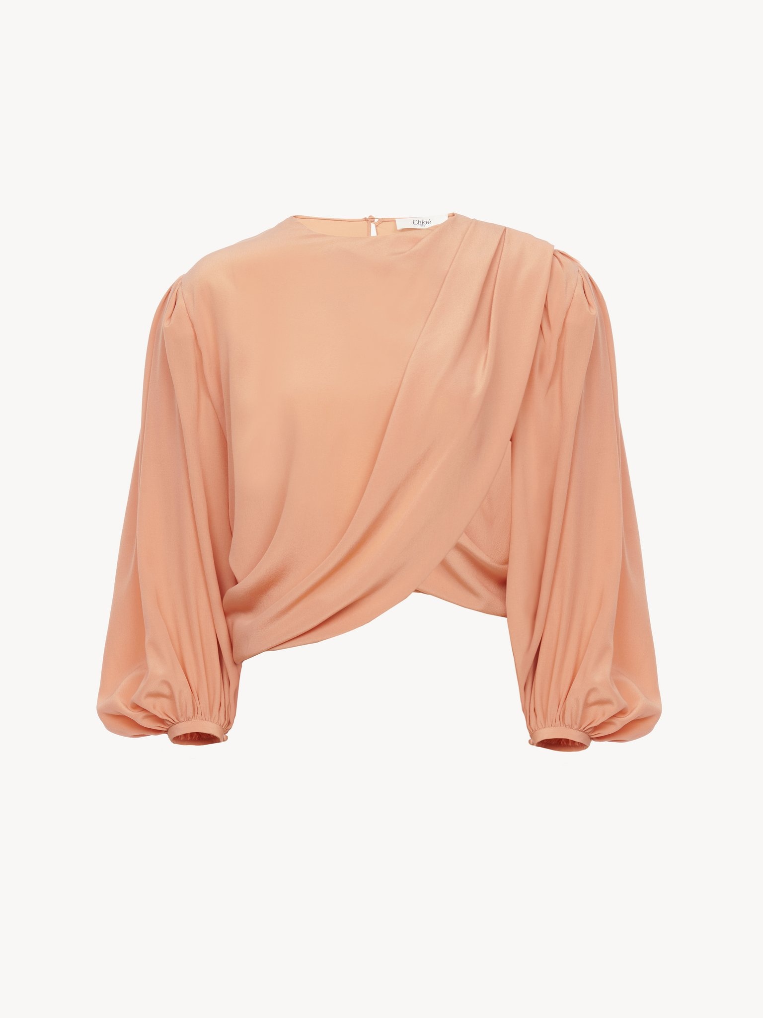 DRAPED CROPPED TOP IN CRÊPE DE CHINE - 2