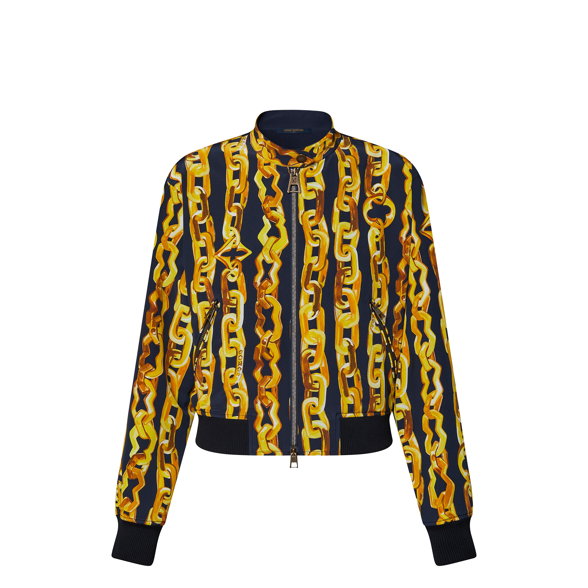 Chain Print Bomber Jacket - 1