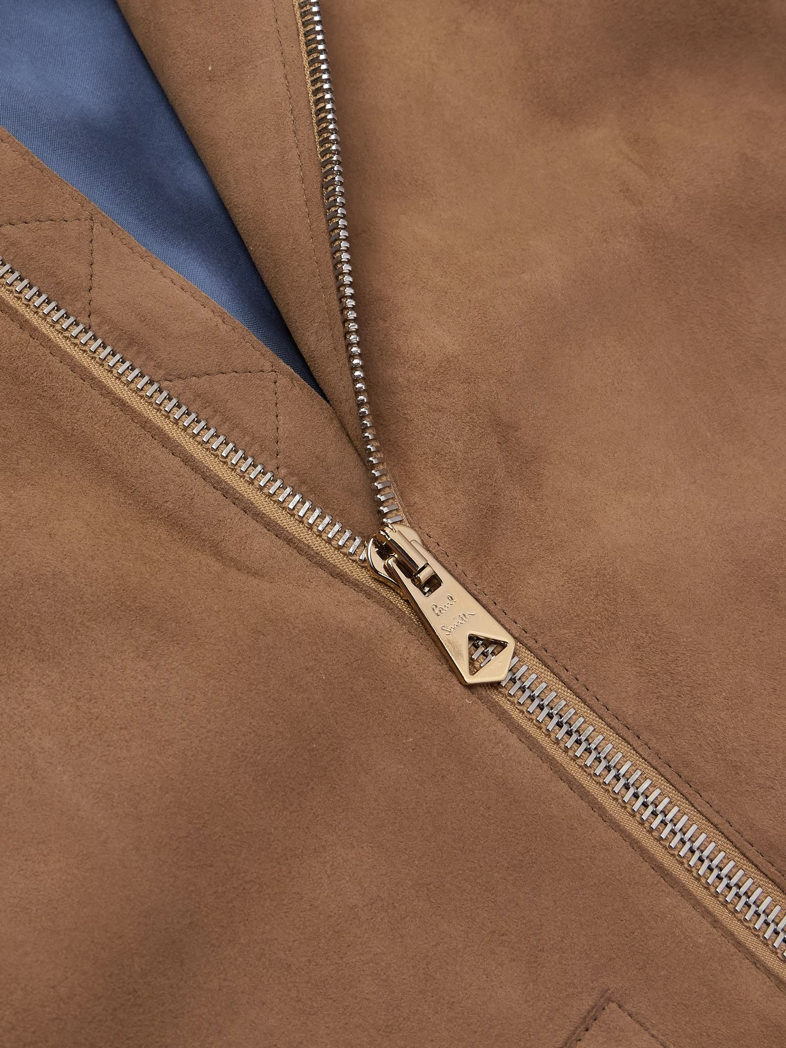 Suede Bomber Jacket Beige - 5