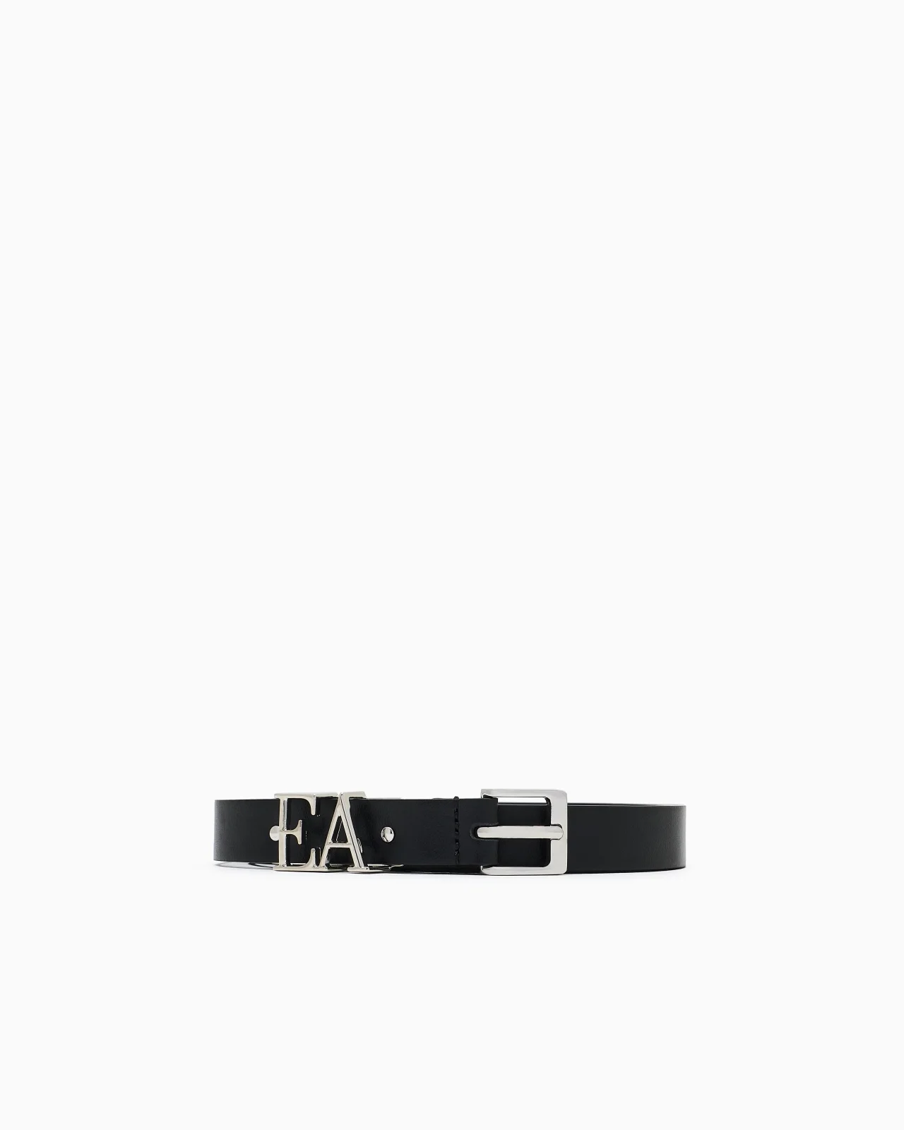 SMOOTH LEATHER BELT WITH MOULDED EA BUCKLE - 1
