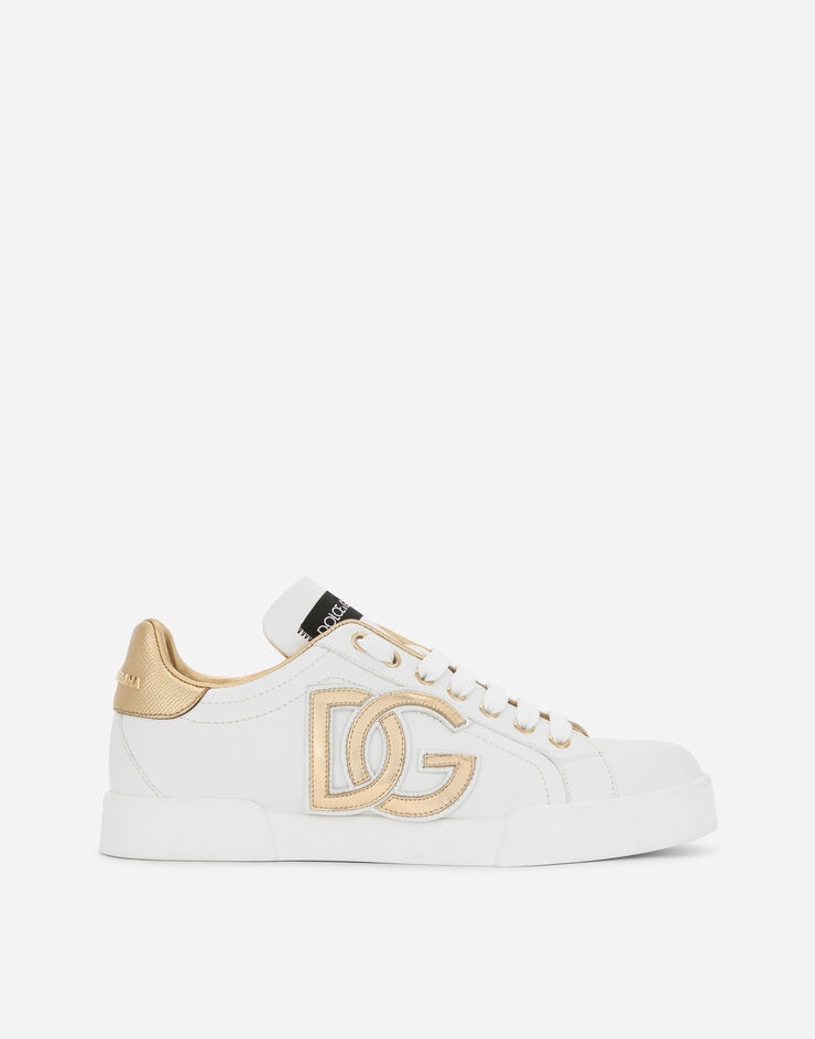 Calfskin Portofino sneakers with DG logo - 1