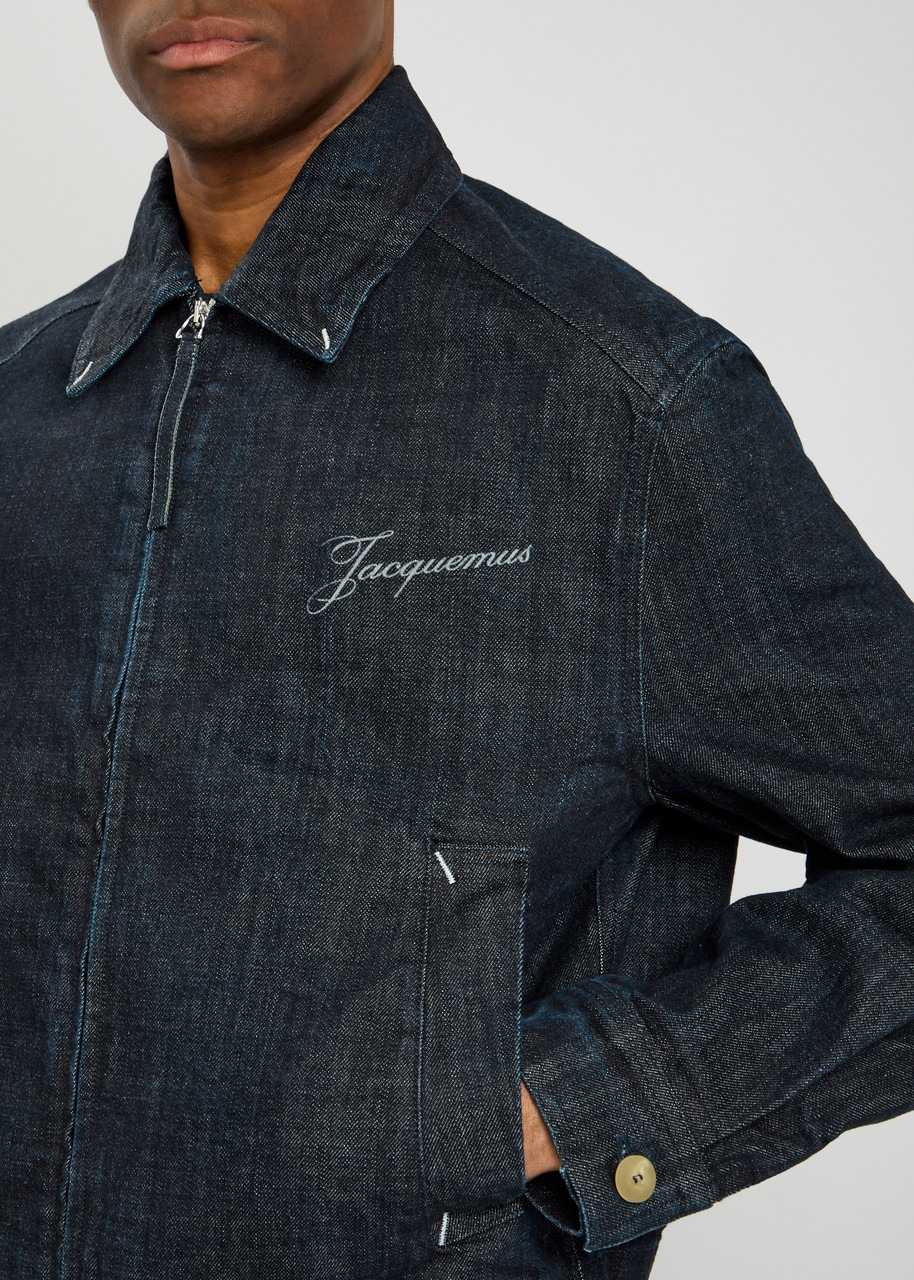 Jacquemus La Veste De-nîmes Crocodile-effect Canvas Jacket - 5