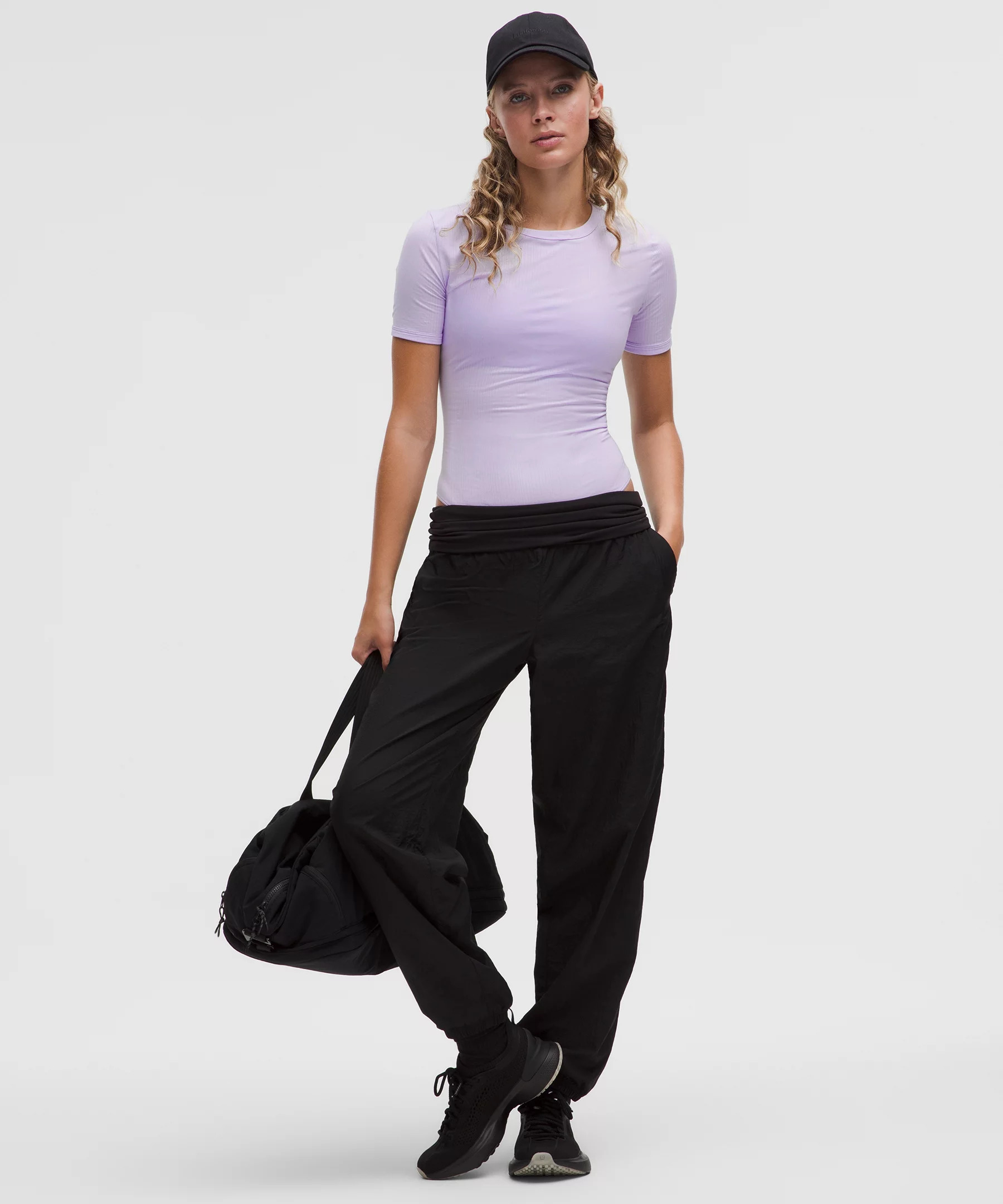 Stretch Cotton Ribbed Short-Sleeve Bodysuit - 2
