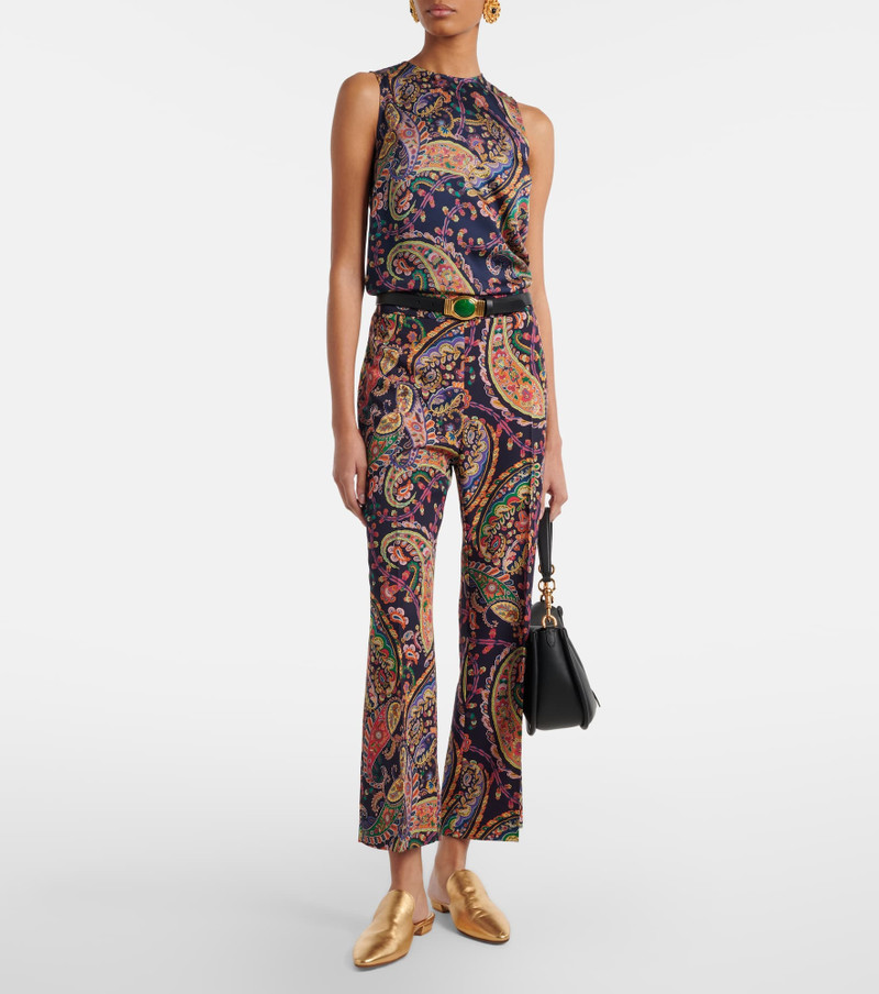 Etro Paisley straight pants outlook