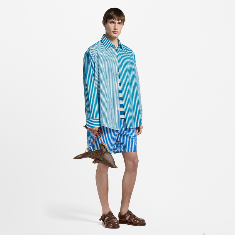 Louis Vuitton Monogram Patchwork Striped Shirt outlook
