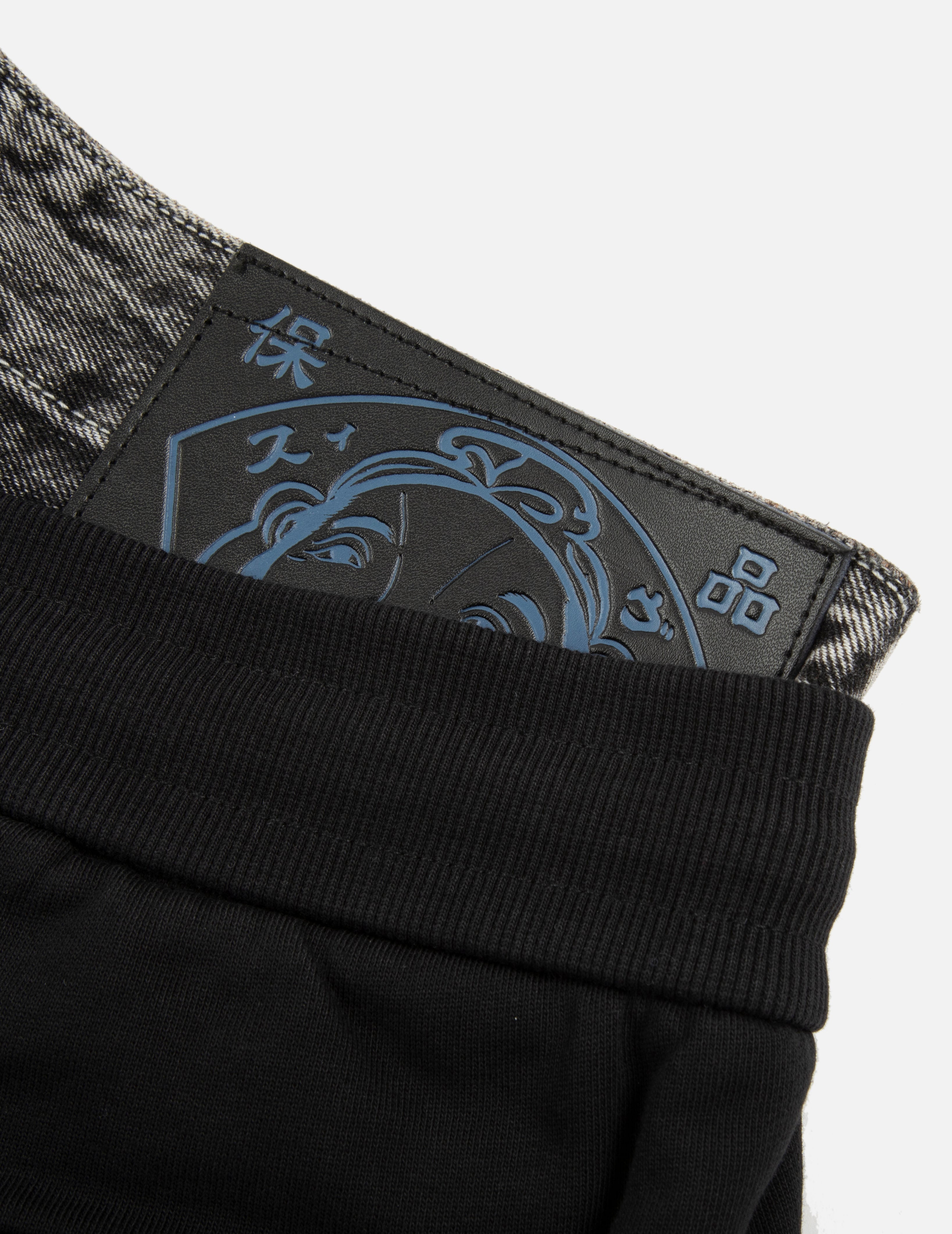 Seagull Print Double Layer Loose Fit Jeans - 8