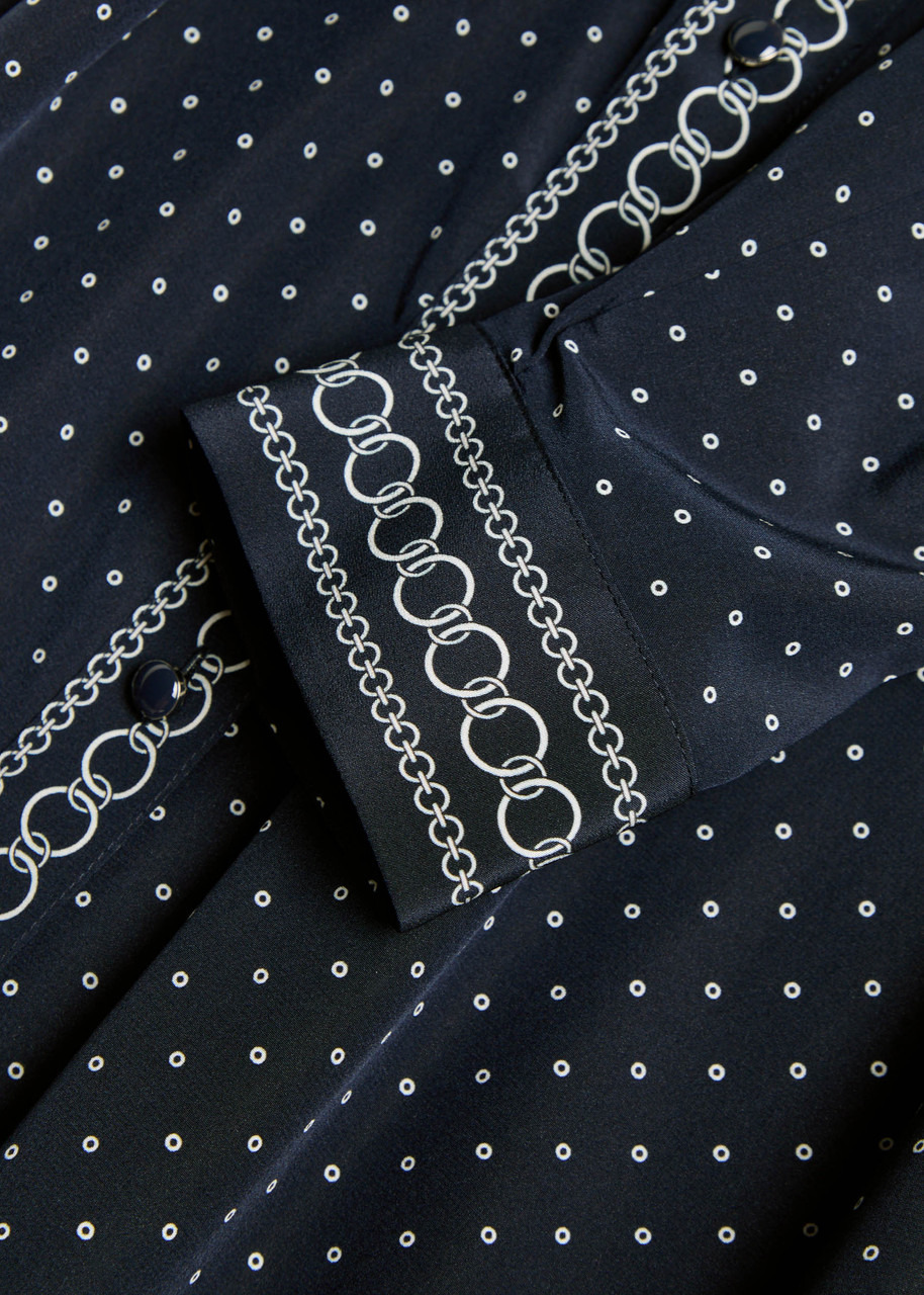 Veronica Beard Lex Polka dot Stretch-silk Midi Shirt Dress - 5