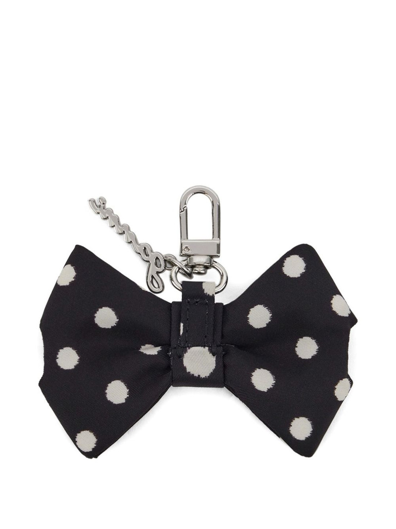 GANNI polka dot-bow keyring outlook