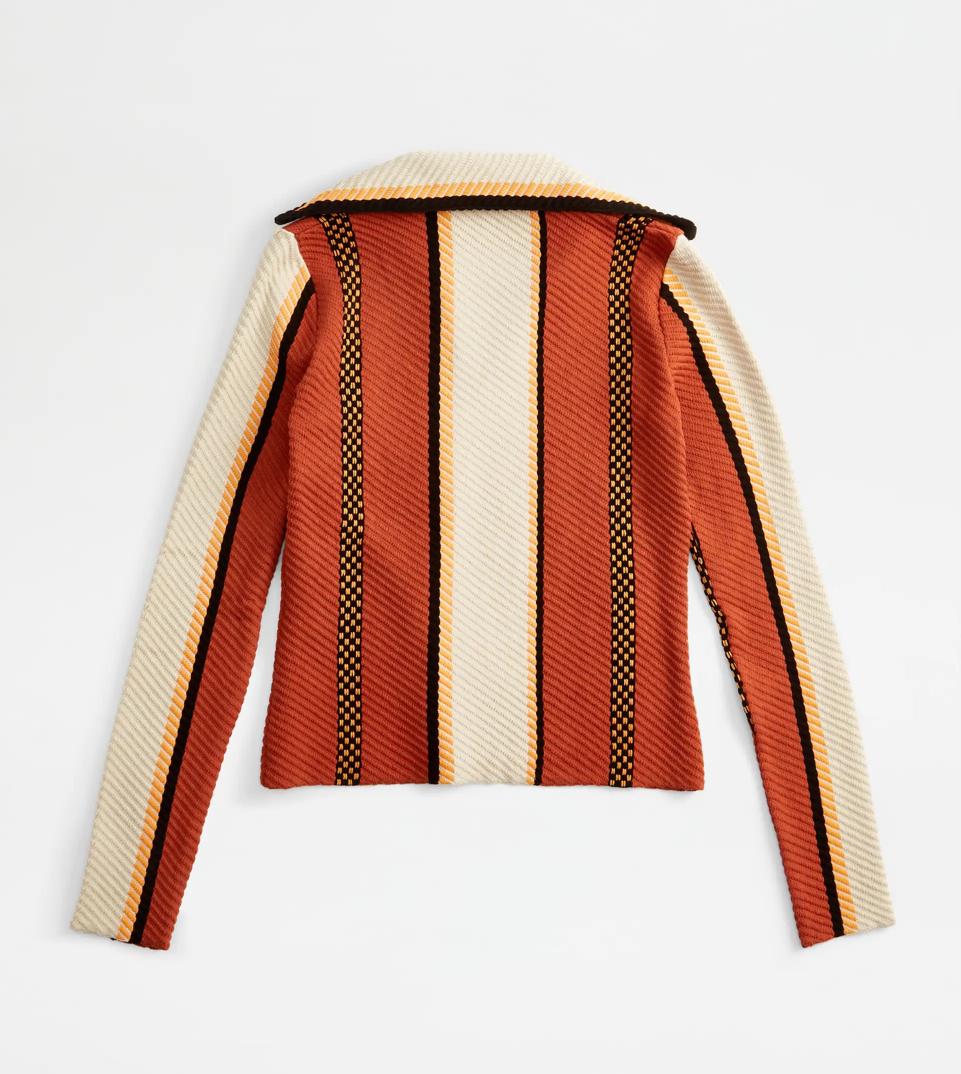 POLO SHIRT IN COTTON KNIT - OFF WHITE, ORANGE, YELLOW - 8