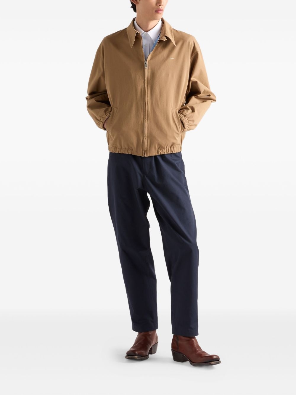 embroidered-logo jacket - 2